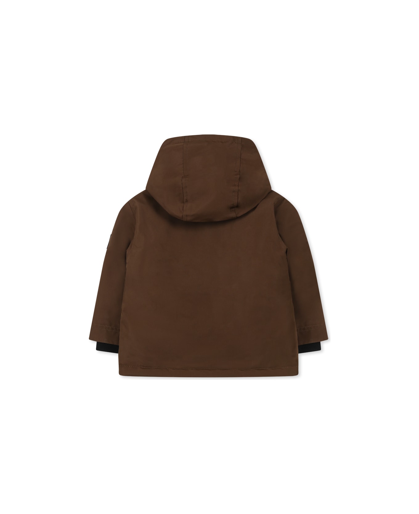 Hugo Boss Brown Parka For Baby Boy With Logo - Brown