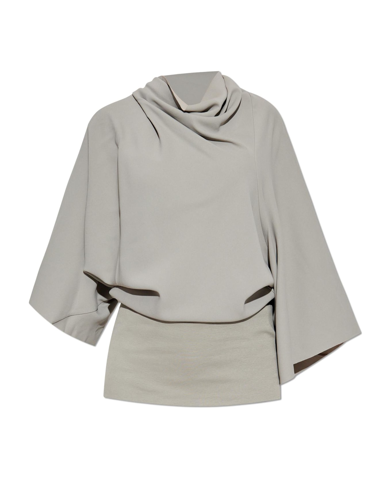 Rick Owens Top With A Decorative Neckline - GREY