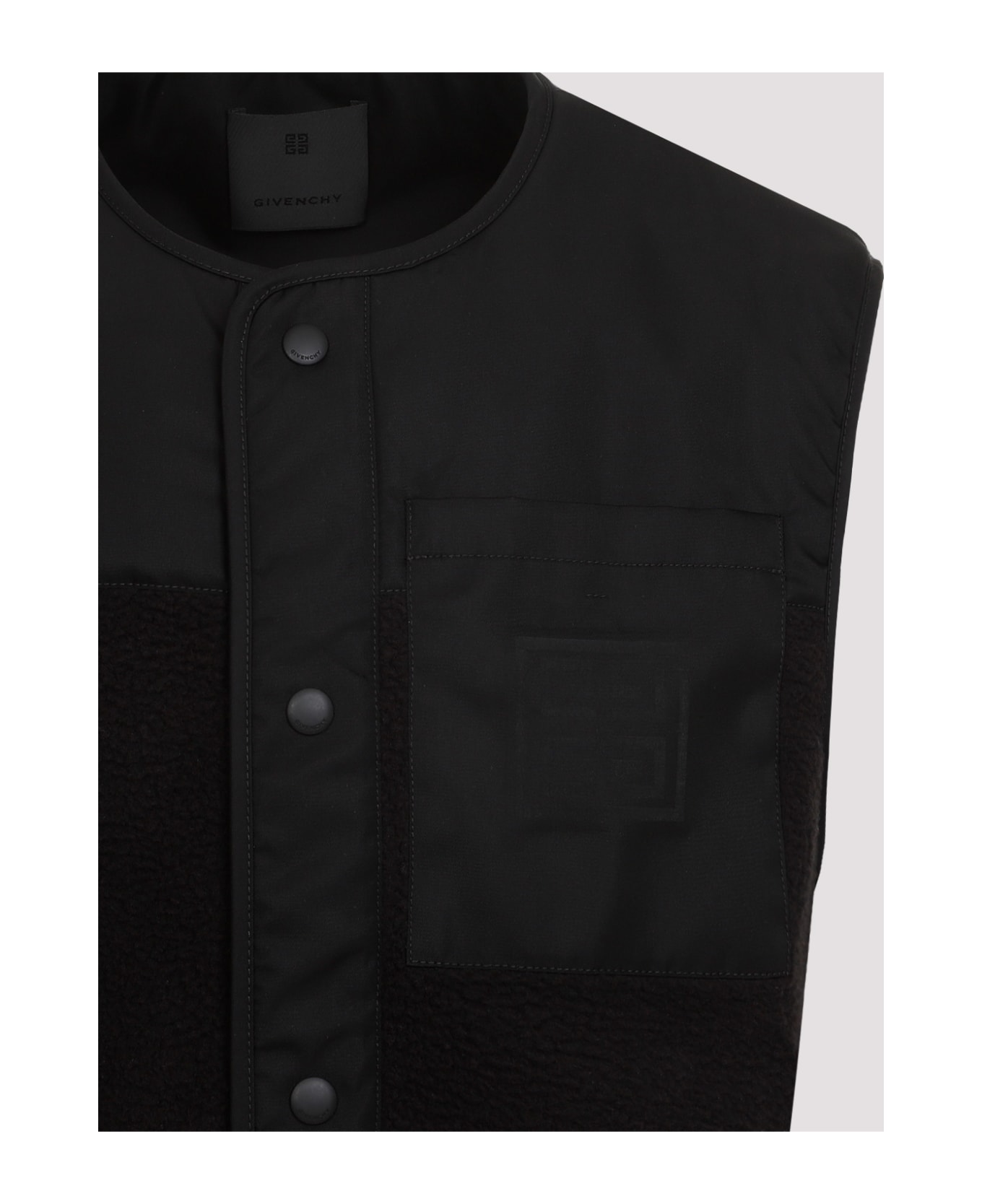 Givenchy Mix Material Vest 4g Pocket - Black