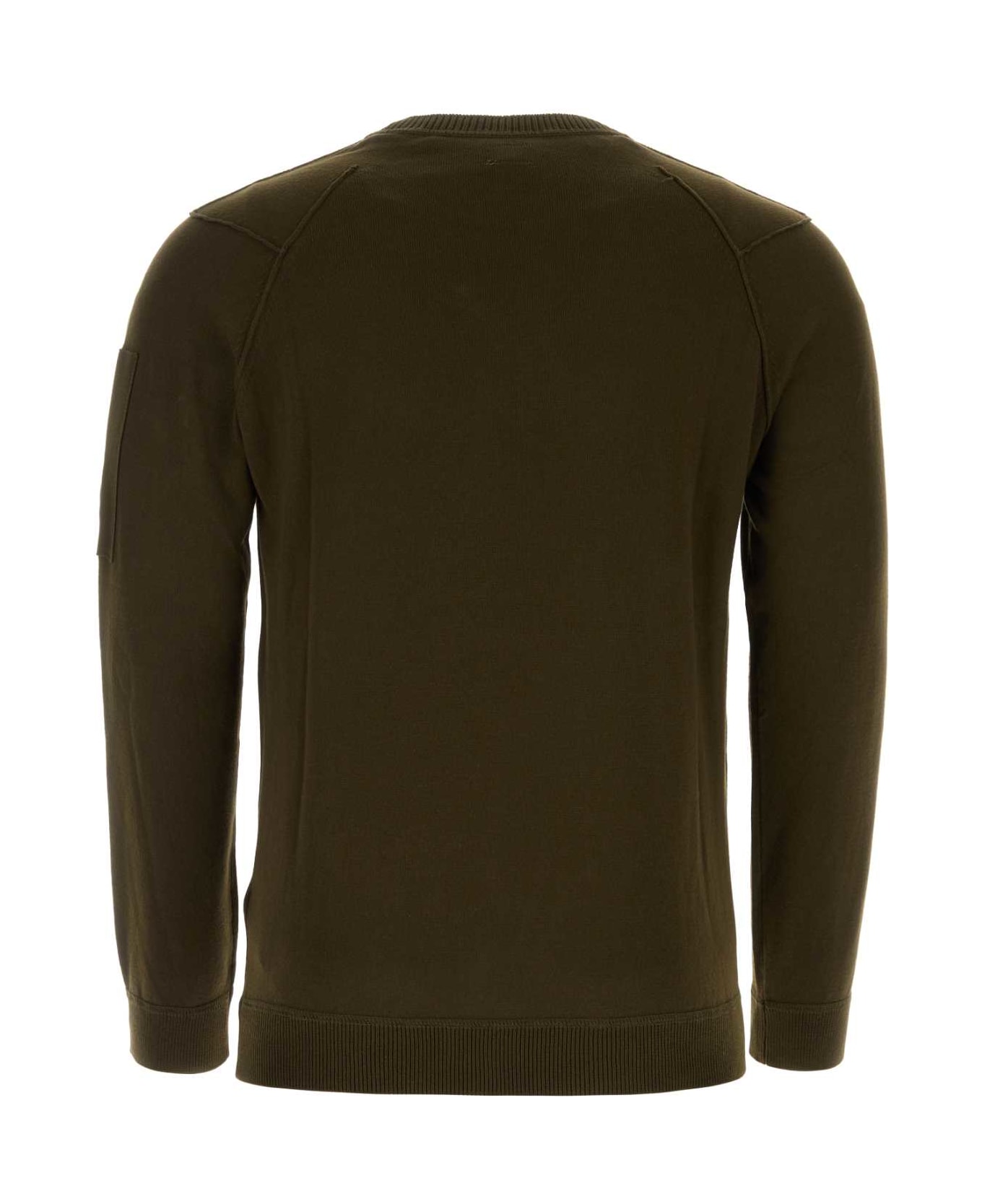 C.P. Company Dark Green Cotton Sweater - IVYGREEN
