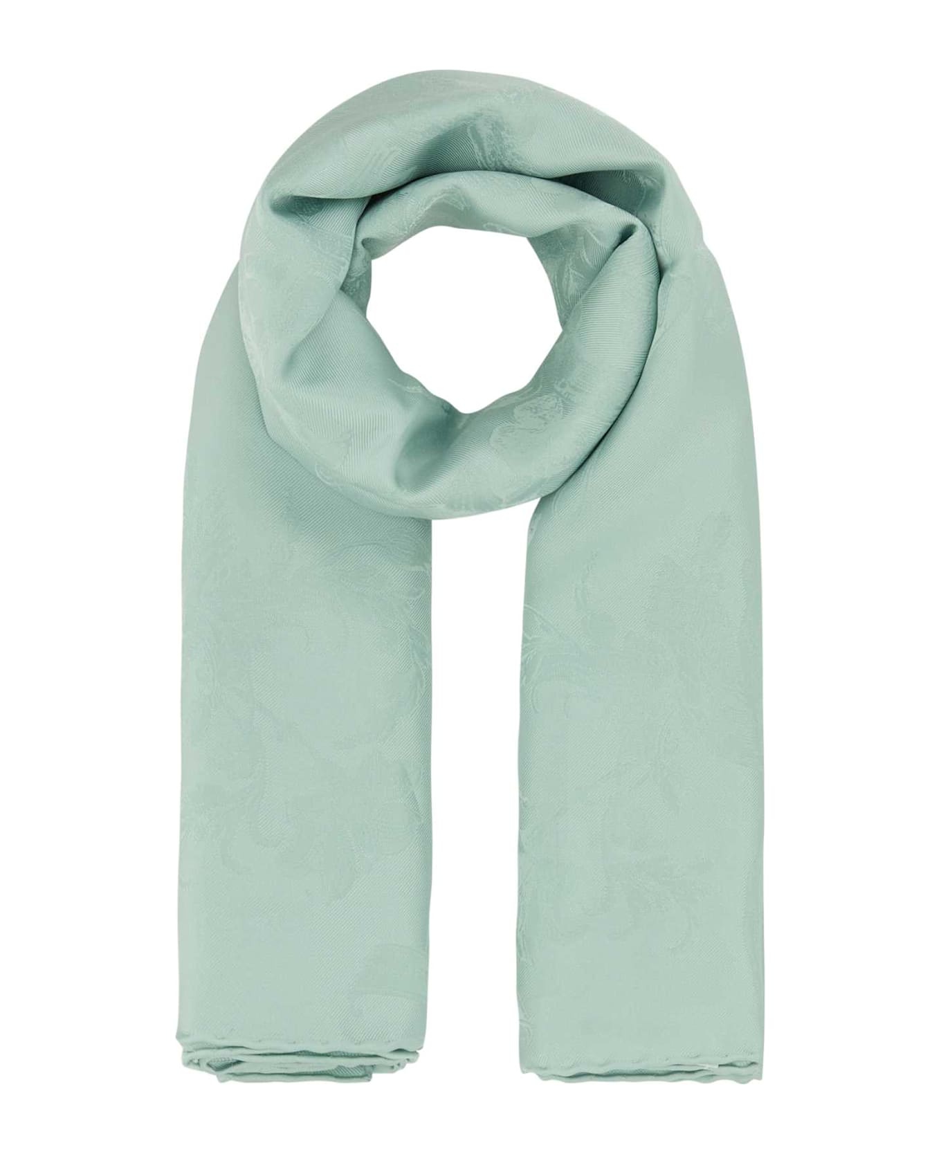 Alexander McQueen Sea Green Silk Foulard - GLASS