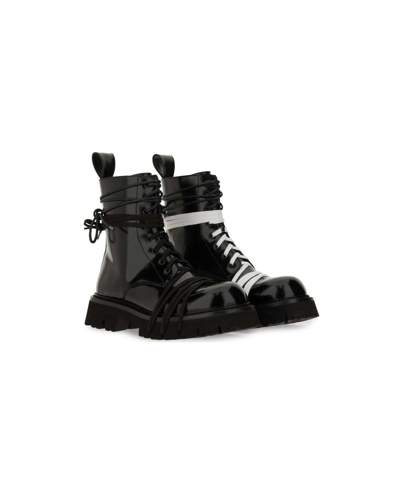 Moschino Lace-up Boot - BLACK