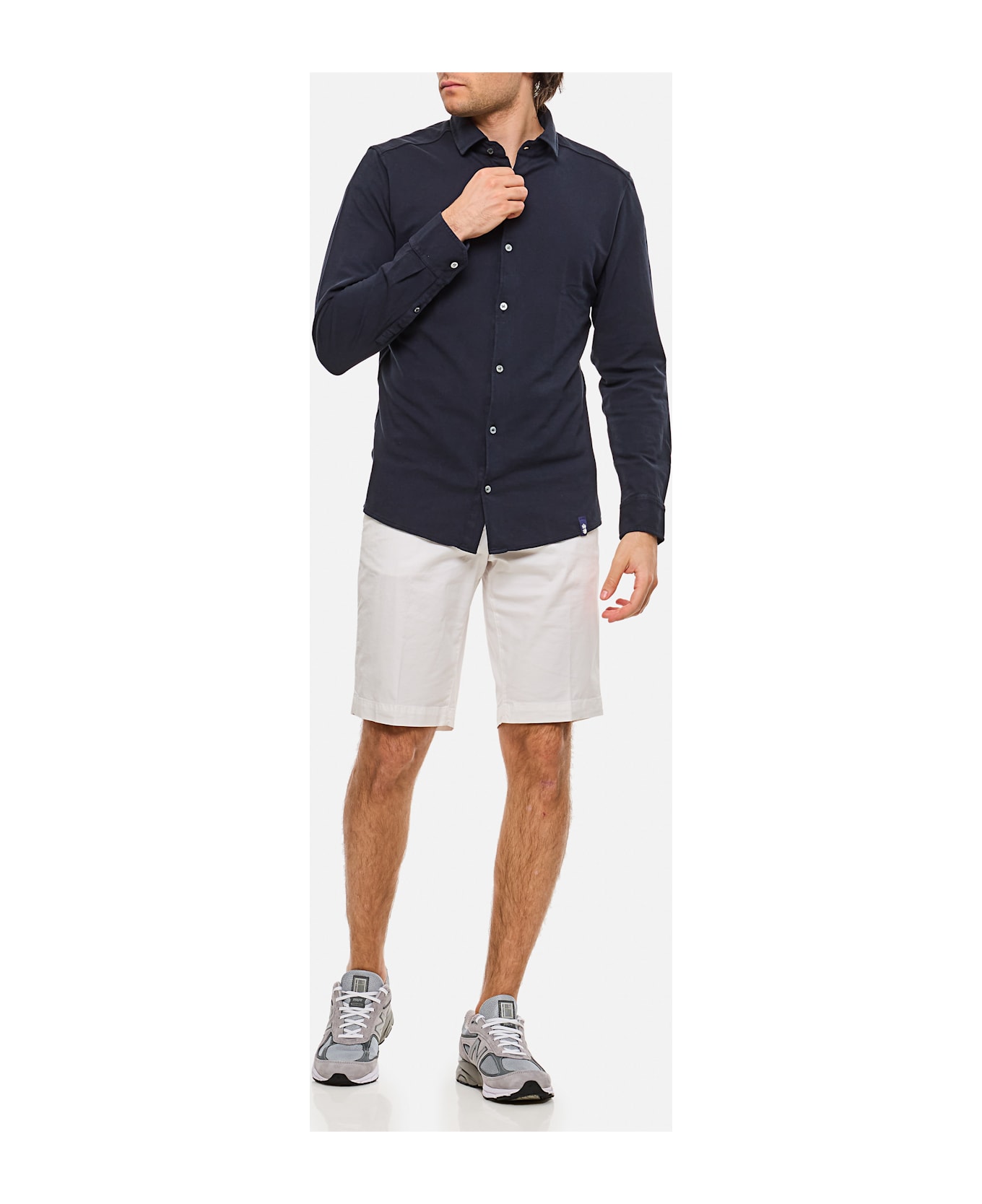 Drumohr Piquet Shirt - Blue