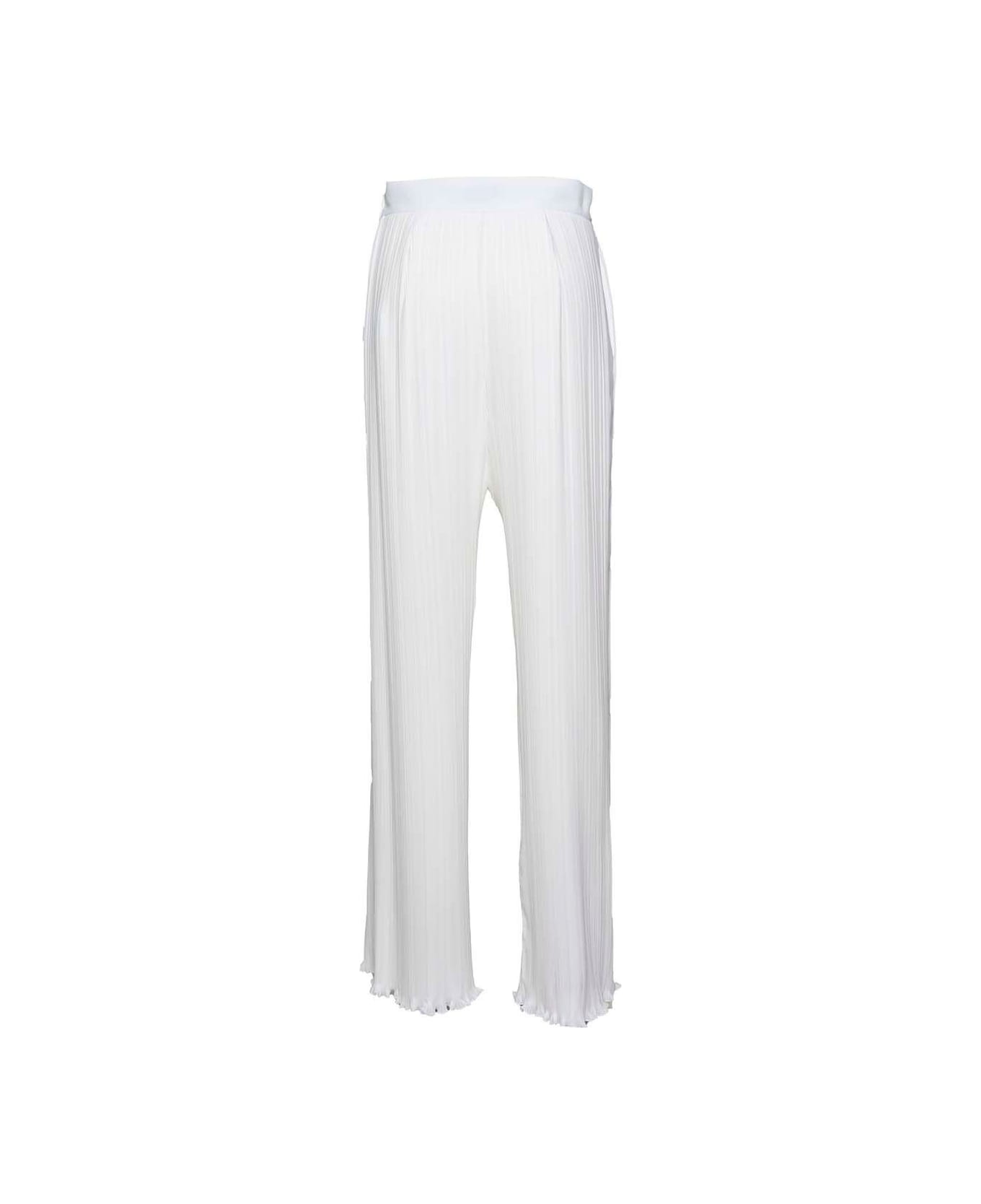 Lanvin Pleated High Waist Trousers - White