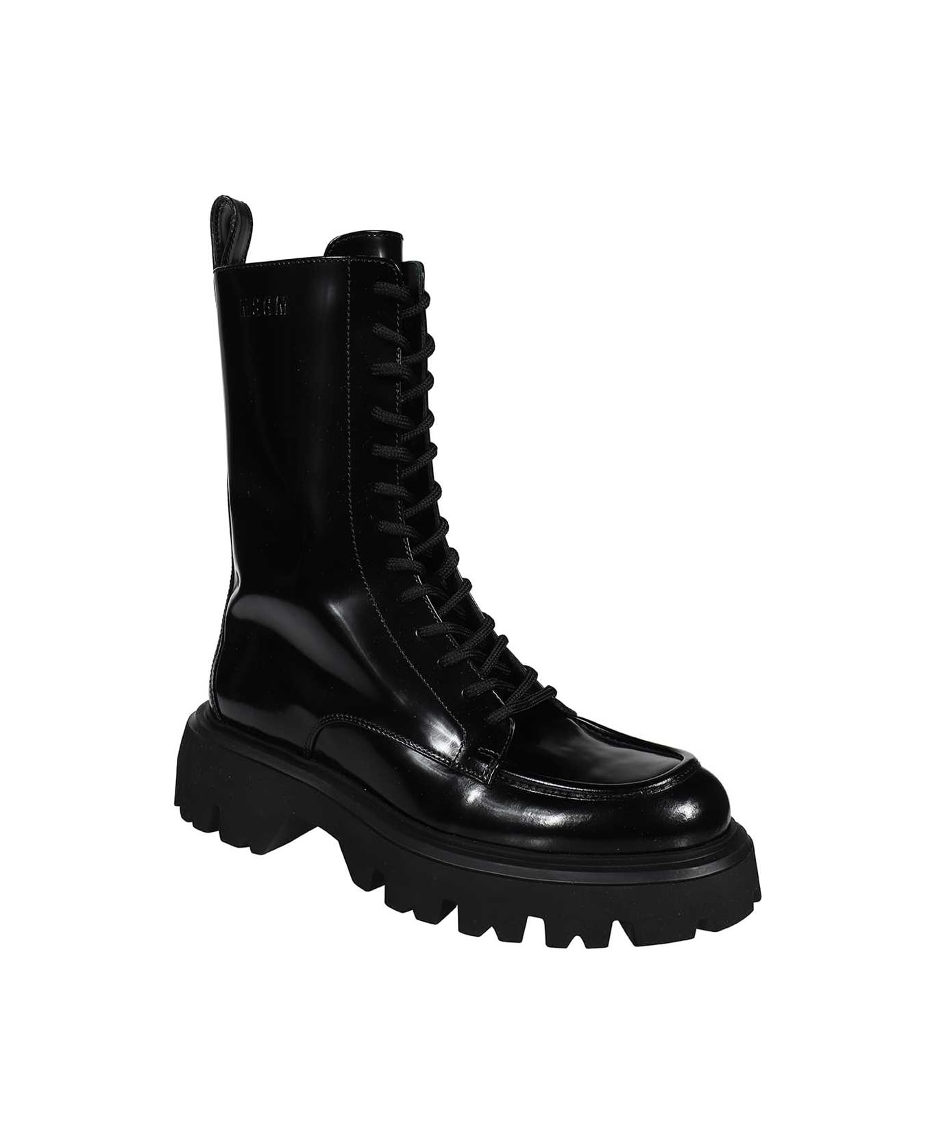 MSGM Leather Boots - black