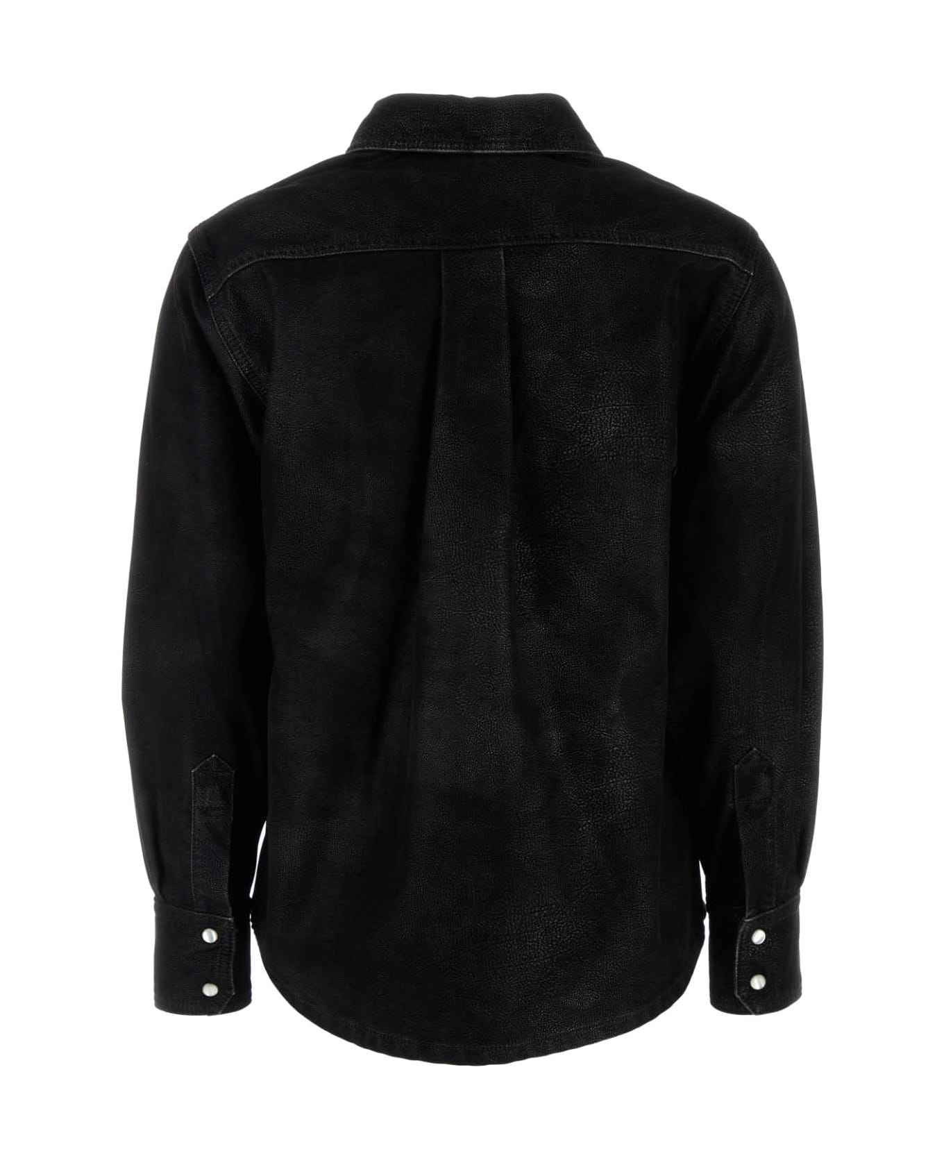 Marant Étoile Black Synthetic Leather Karima Shirt - BLACK
