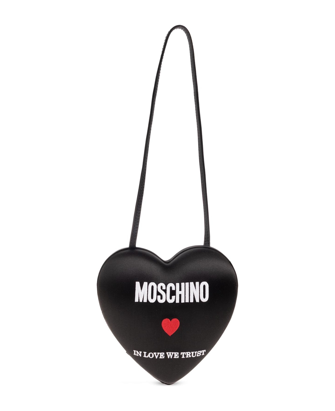 Moschino Heart-shaped Shoulder Bag - BLACK