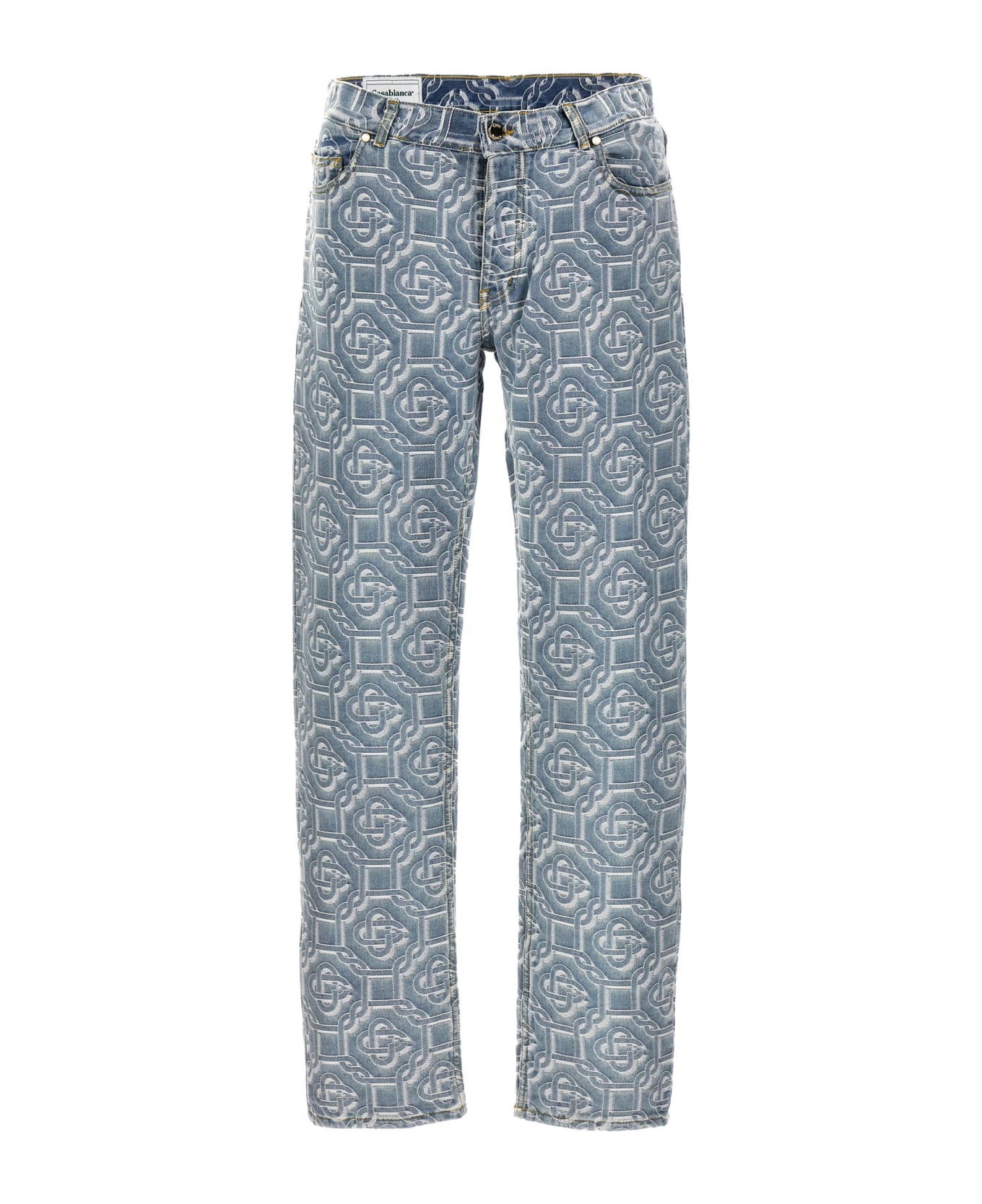 Casablanca All Over Logo Jeans - Blue