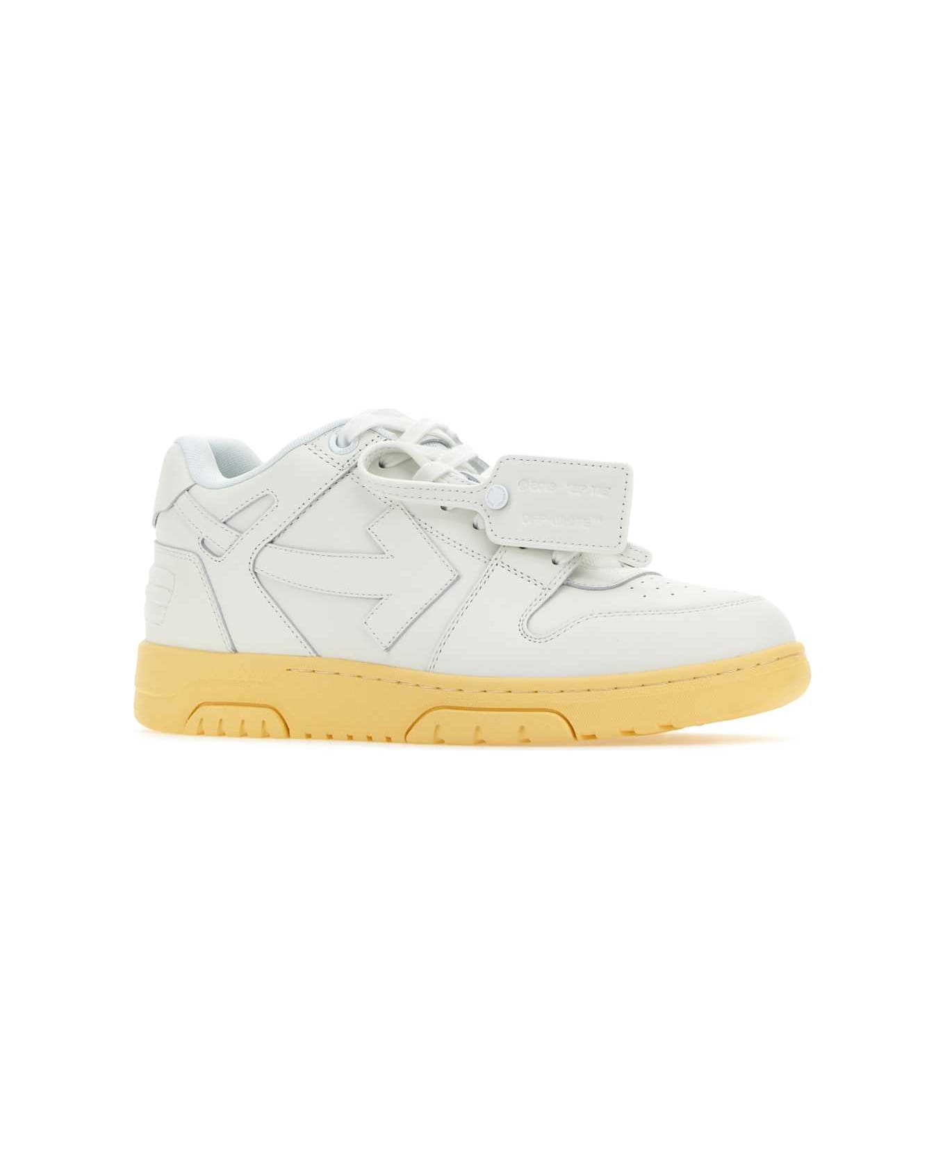 Off-White White Leather Out Of Office Sneakers - White White