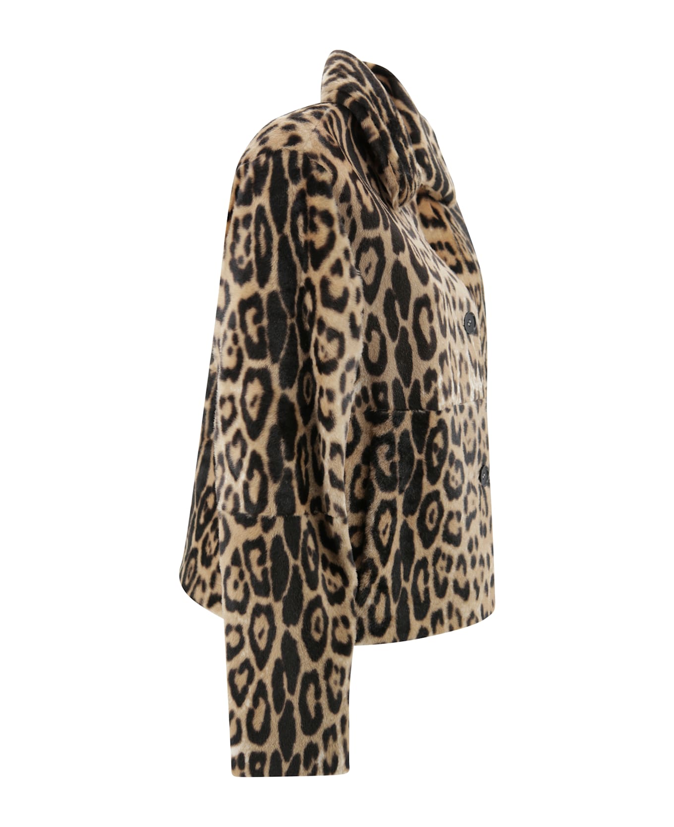 Parosh Animal Print Jacket - Brown