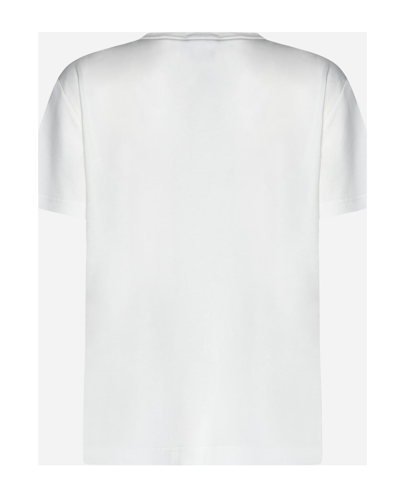 Fabiana Filippi Rhinestone Cotton T-shirt - Bianco