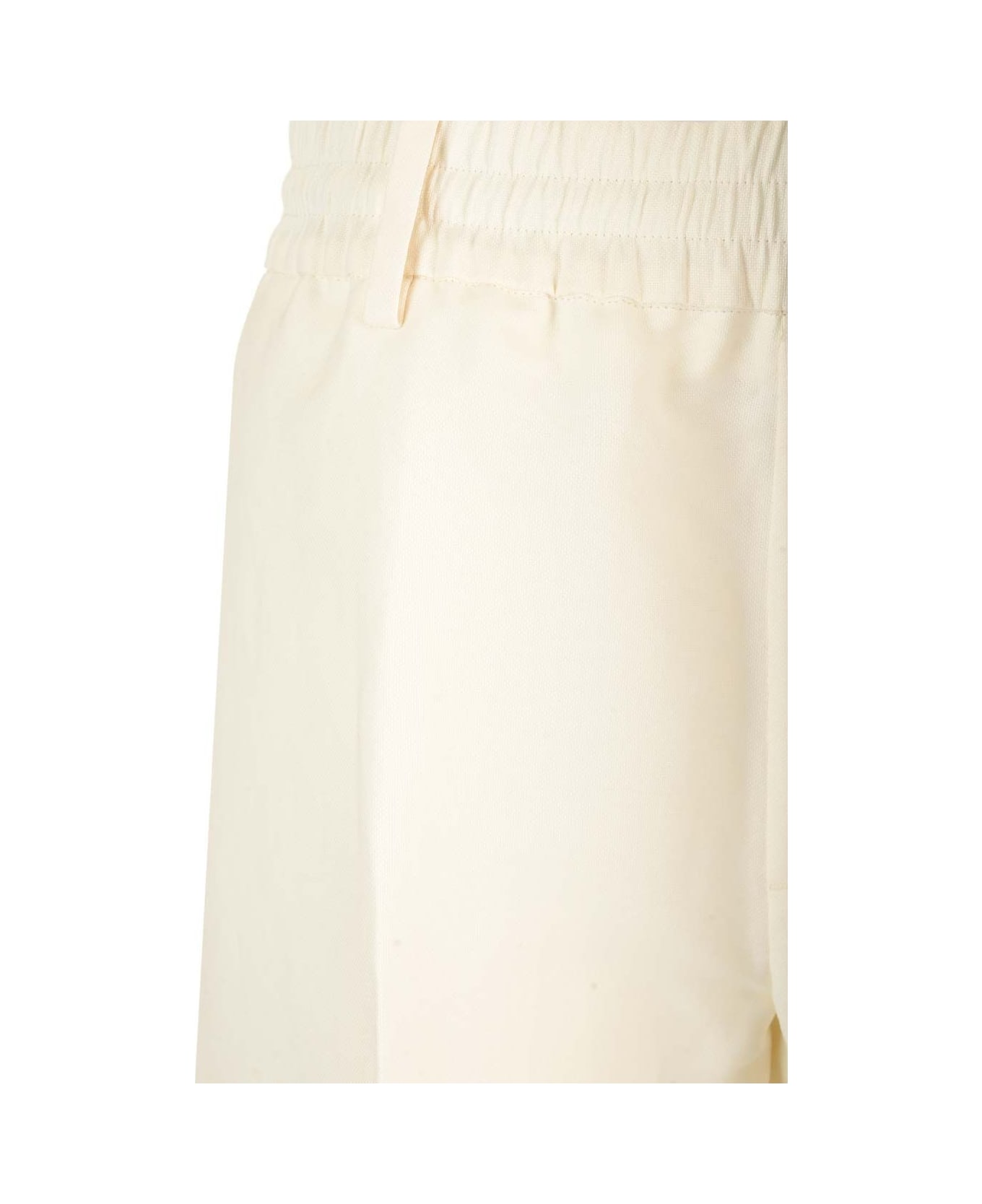 Burberry Paper And Viscose Canvas Trousers - White