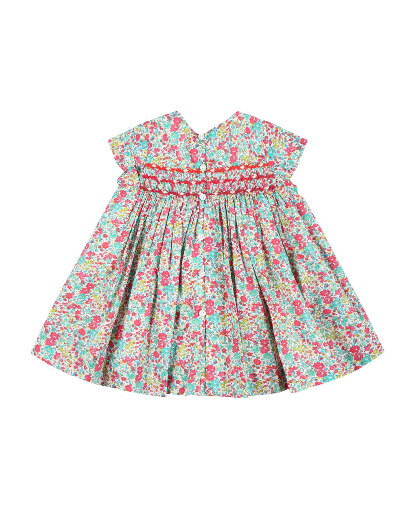 Bonpoint Multicolor Dress For Baby Girl With Liberty Print - Multicolor ウェア