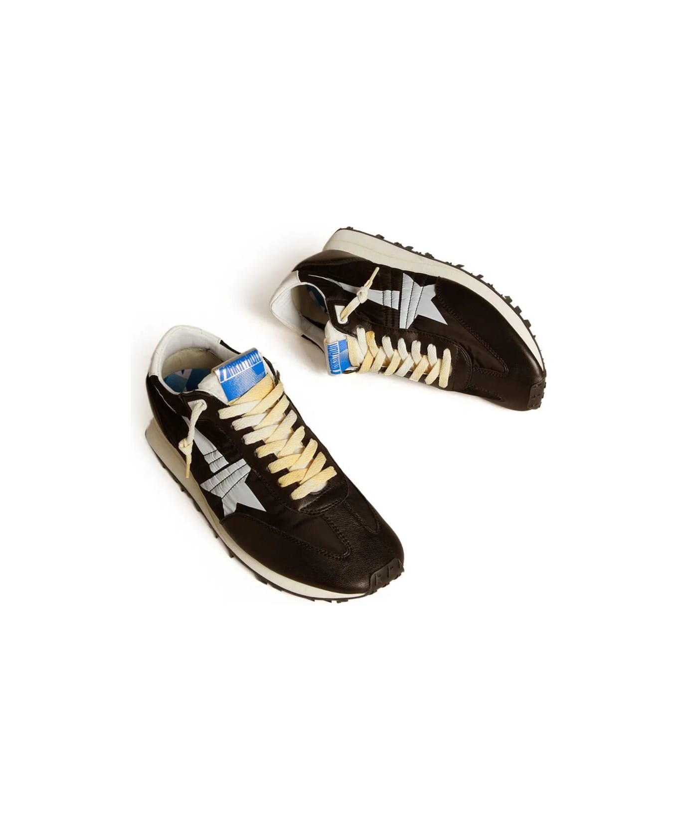 Golden Goose Marathon Panelled Sneakers - BLKWHITEBLK