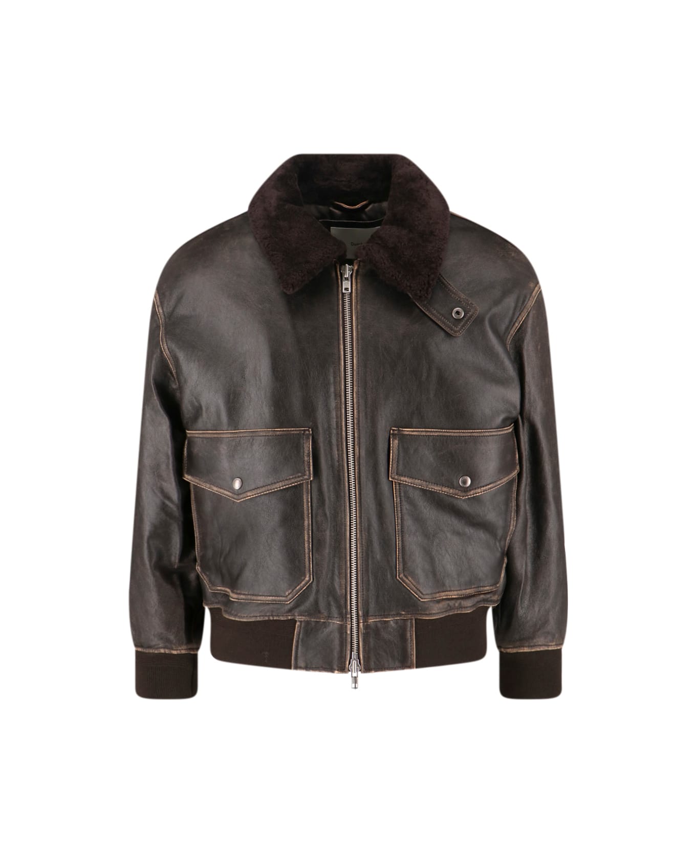 Dunst Lamb Leather Jacket - Brown
