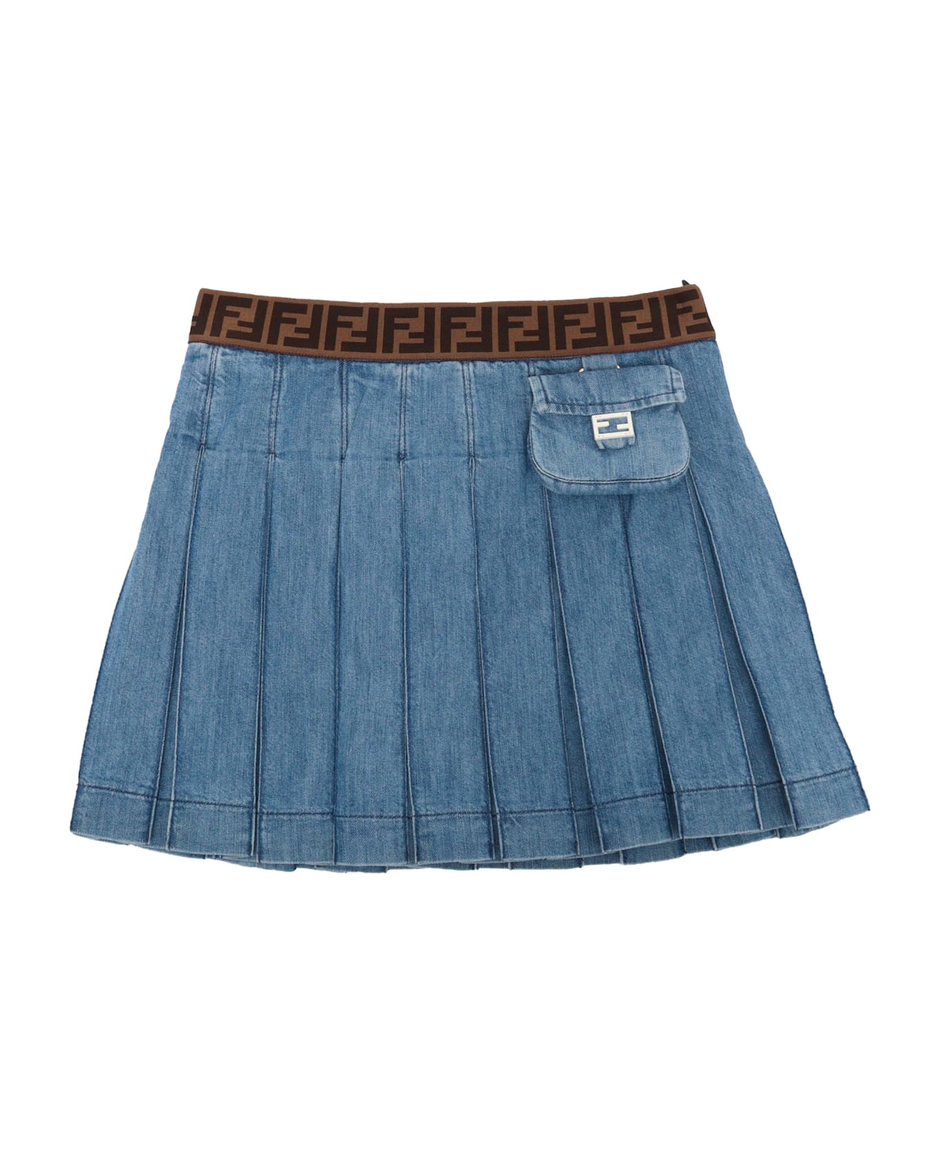 Fendi Light Denim Skirt - BLUE