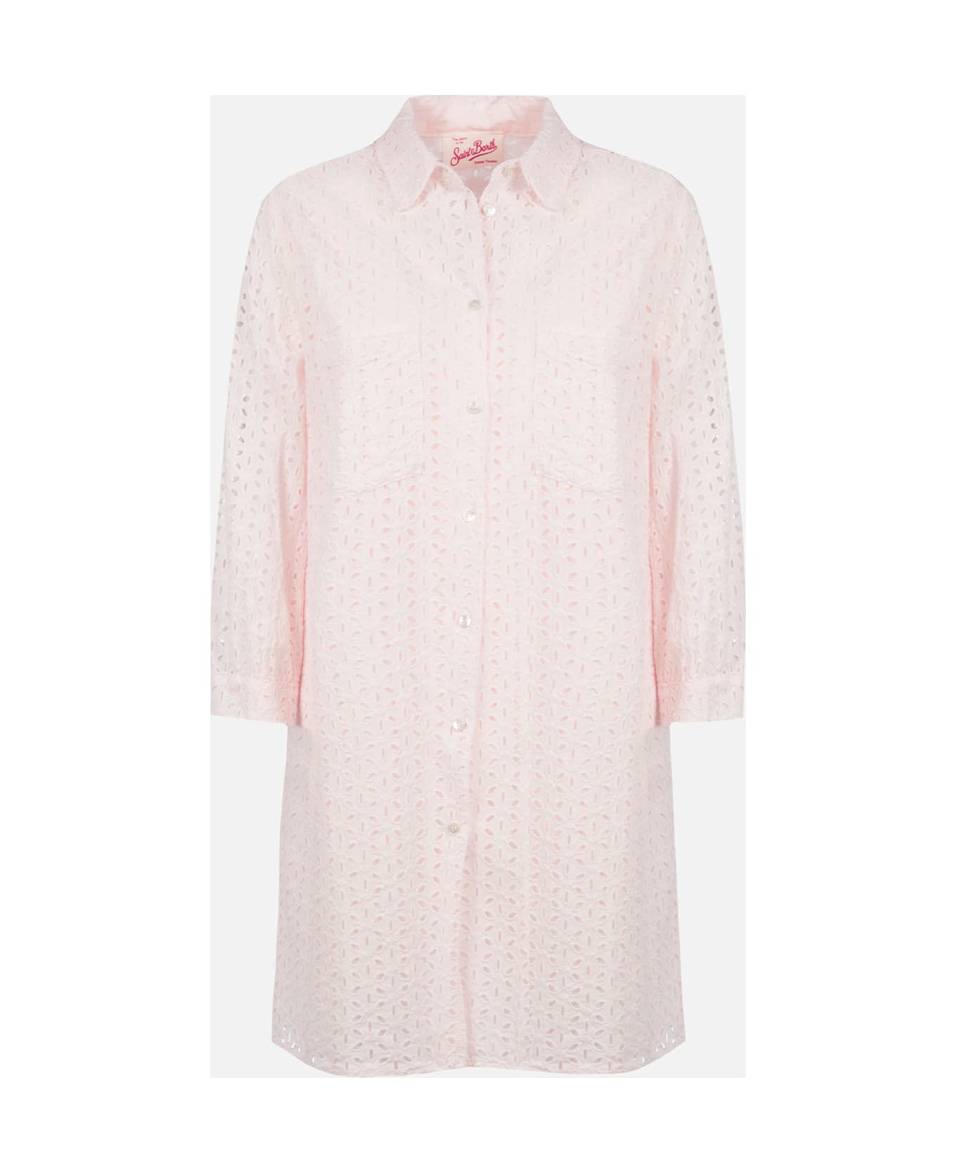 MC2 Saint Barth Woman Pink Sangallo Shirt Mini Dress - PINK