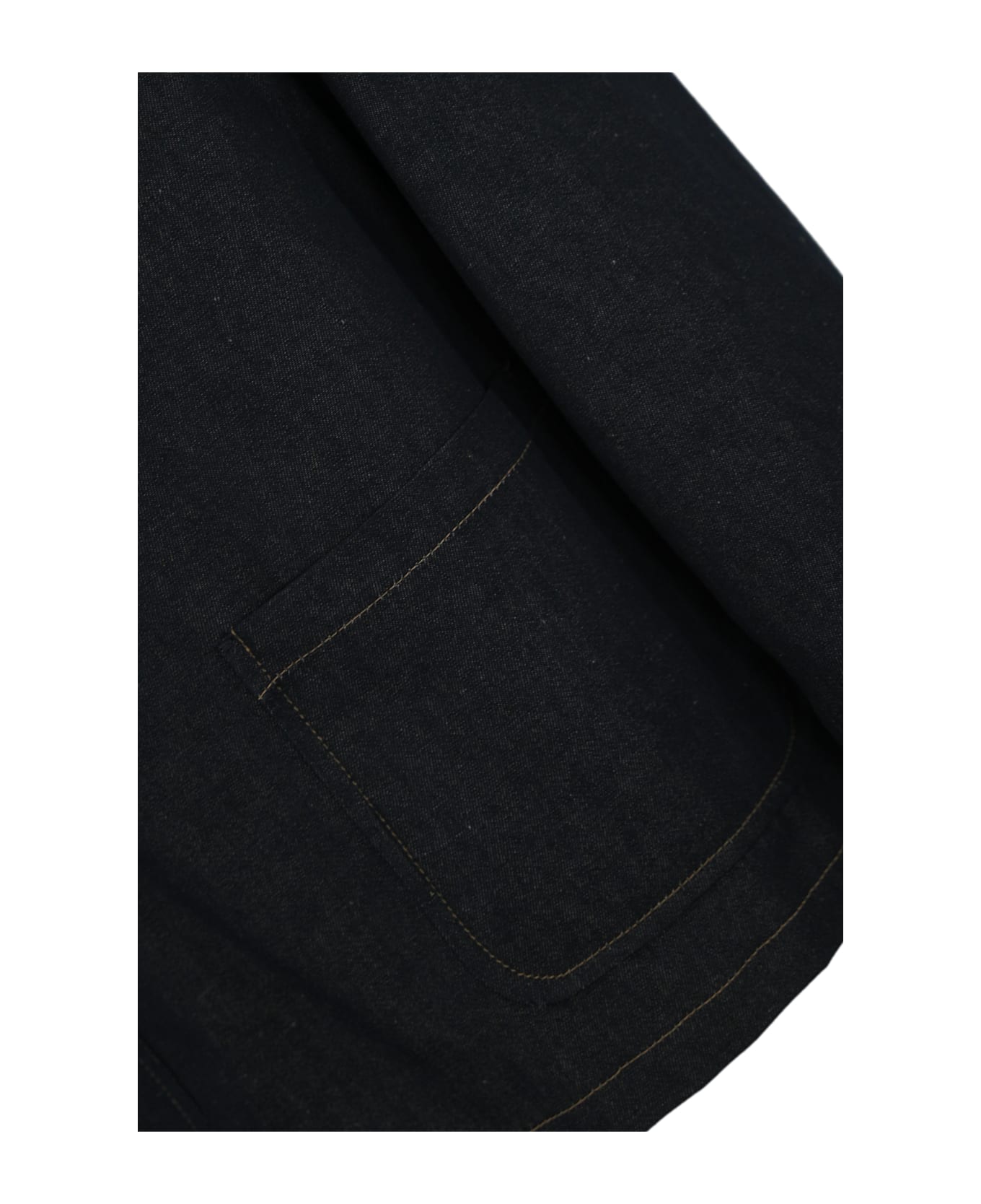 Max Mara Studio Blouse In Cotton And Linen Drill - Blu