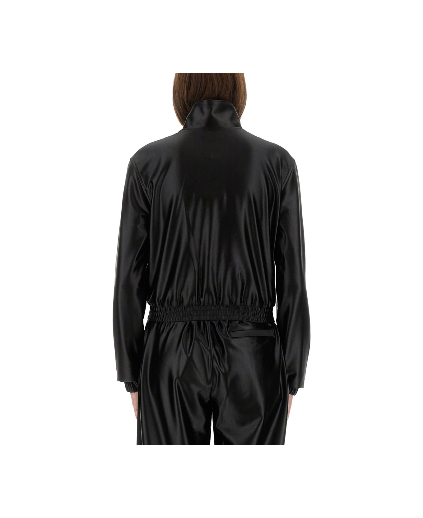 Alexander Wang Satin Faille Sweatshirt - BLACK