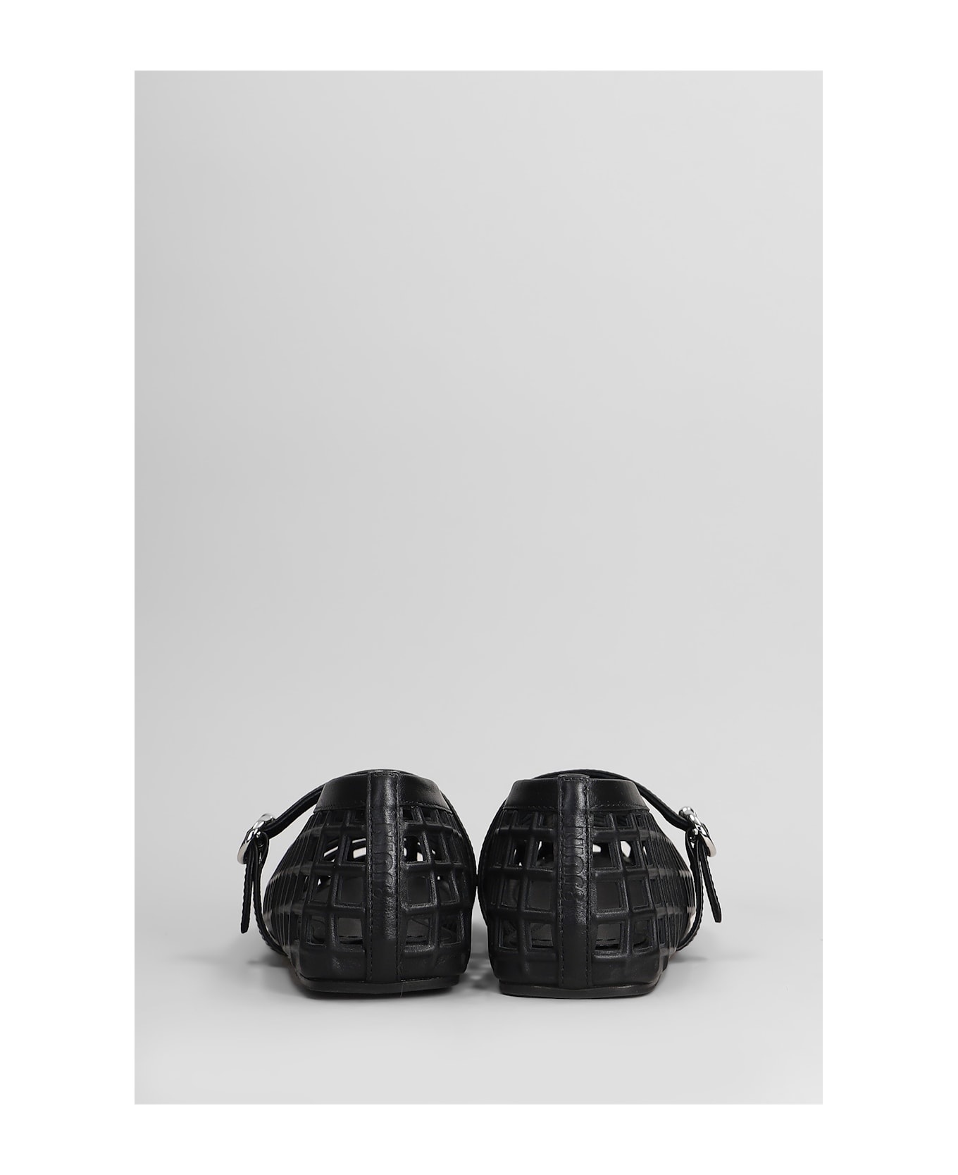 3JUIN Gwen 005 Ballet Flats In Black Leather - black