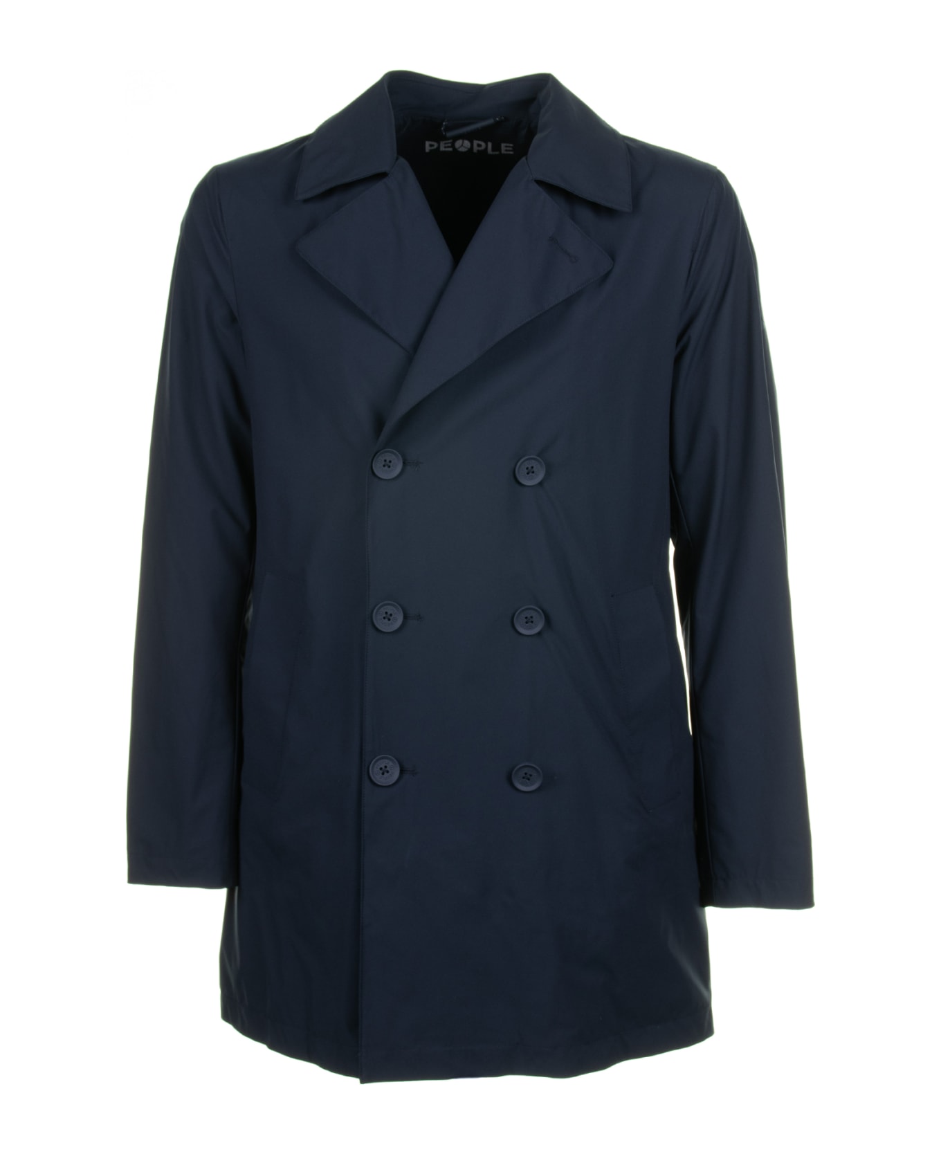 People Of Shibuya Blue Double-breasted Trench Coat - Blu