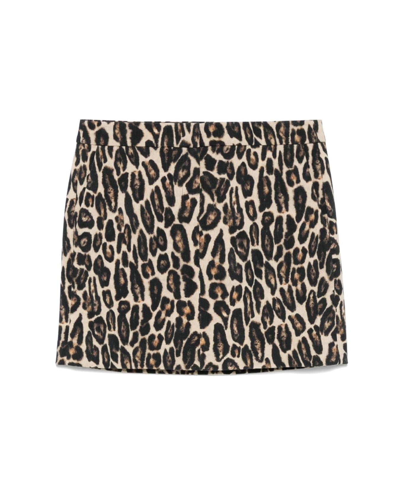 Theory Classic Leopard Print Mini Skirt - E Beige Multi