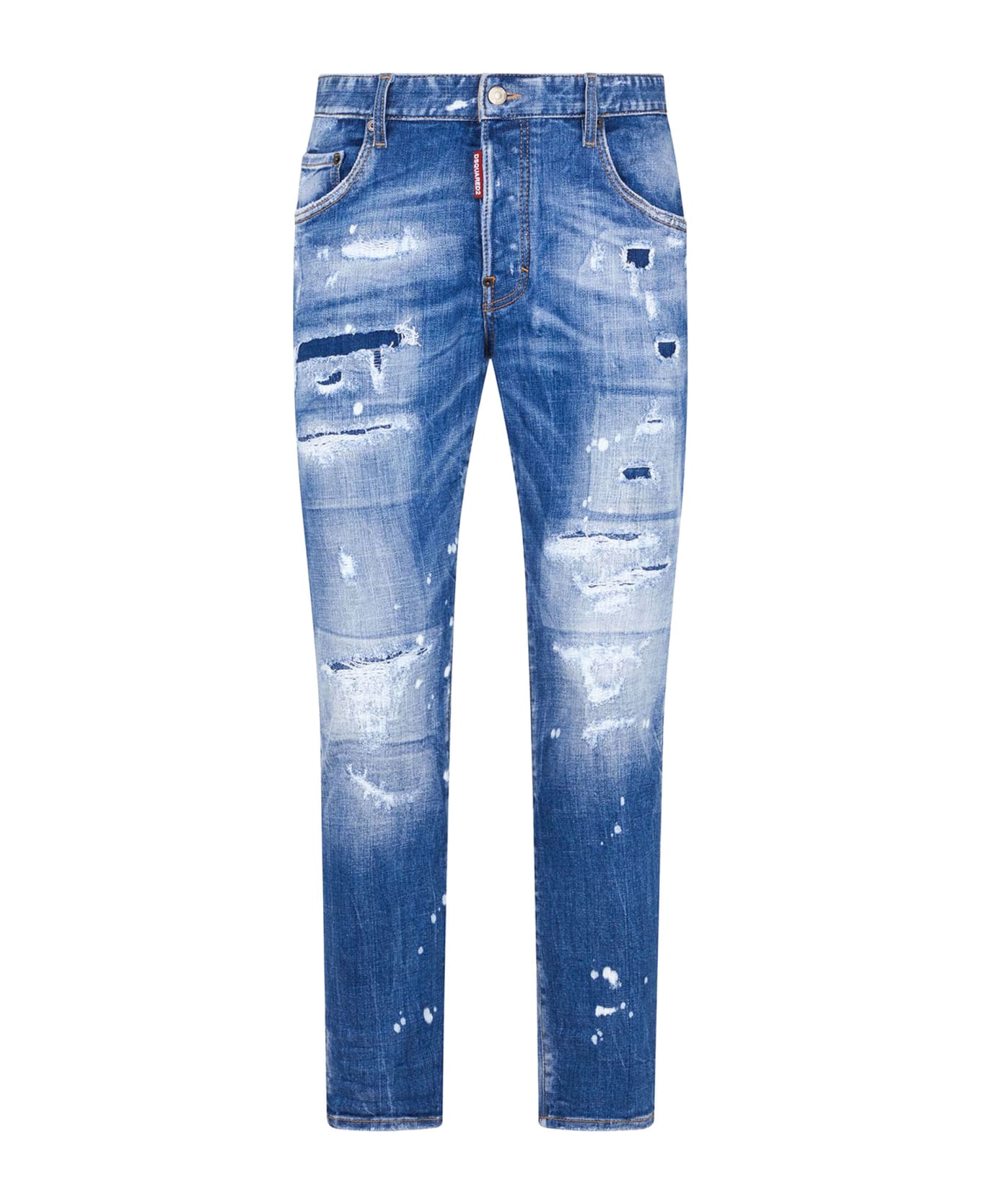 Dsquared2 Destroyed Slim Fit Jeans - Denim