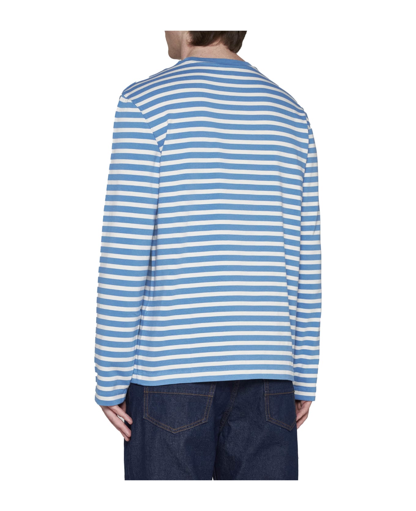 Maison Kitsuné T-Shirt - Drifter blue stripes