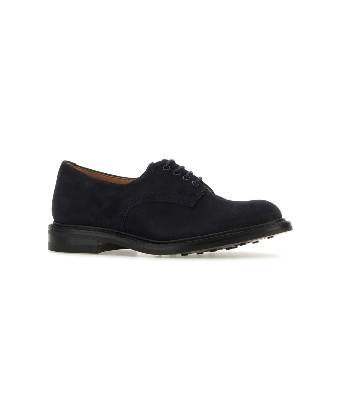 Tricker's Midnight Blue Suede Daniel Lace-up Shoes - NAVY