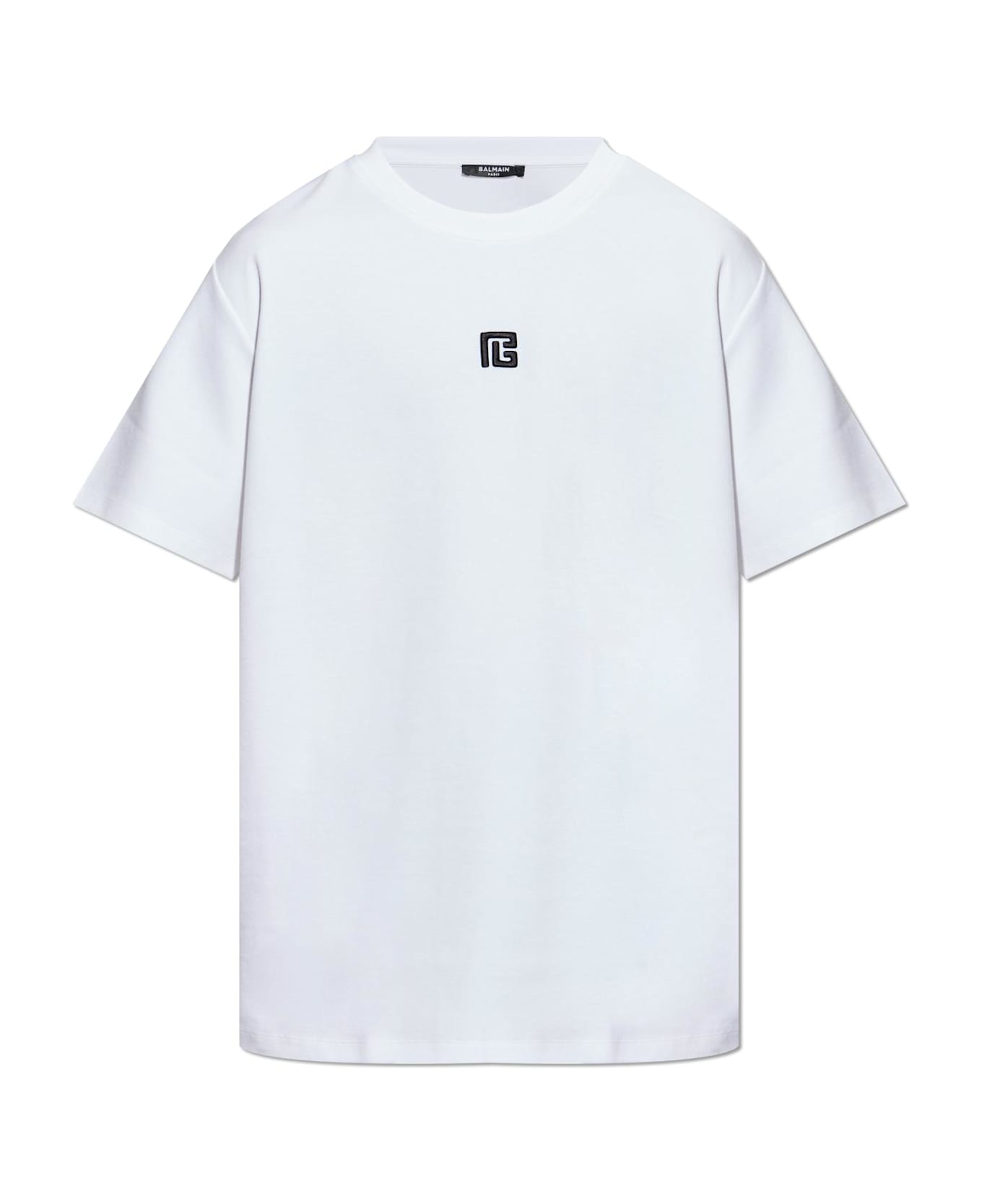 Balmain T-shirt With Logo - Gab Blanc Noir