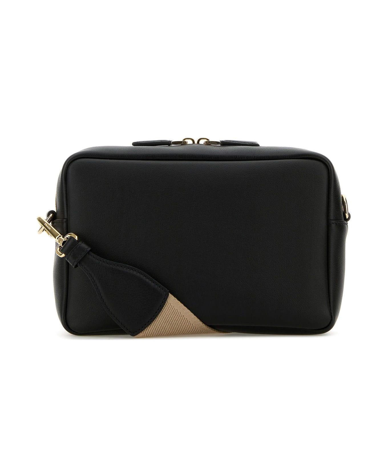 VIP価格PRADA Black Re-Nylon and leather crossbody bag 関送込 Prada Black Leather Crossbody Bag | italist