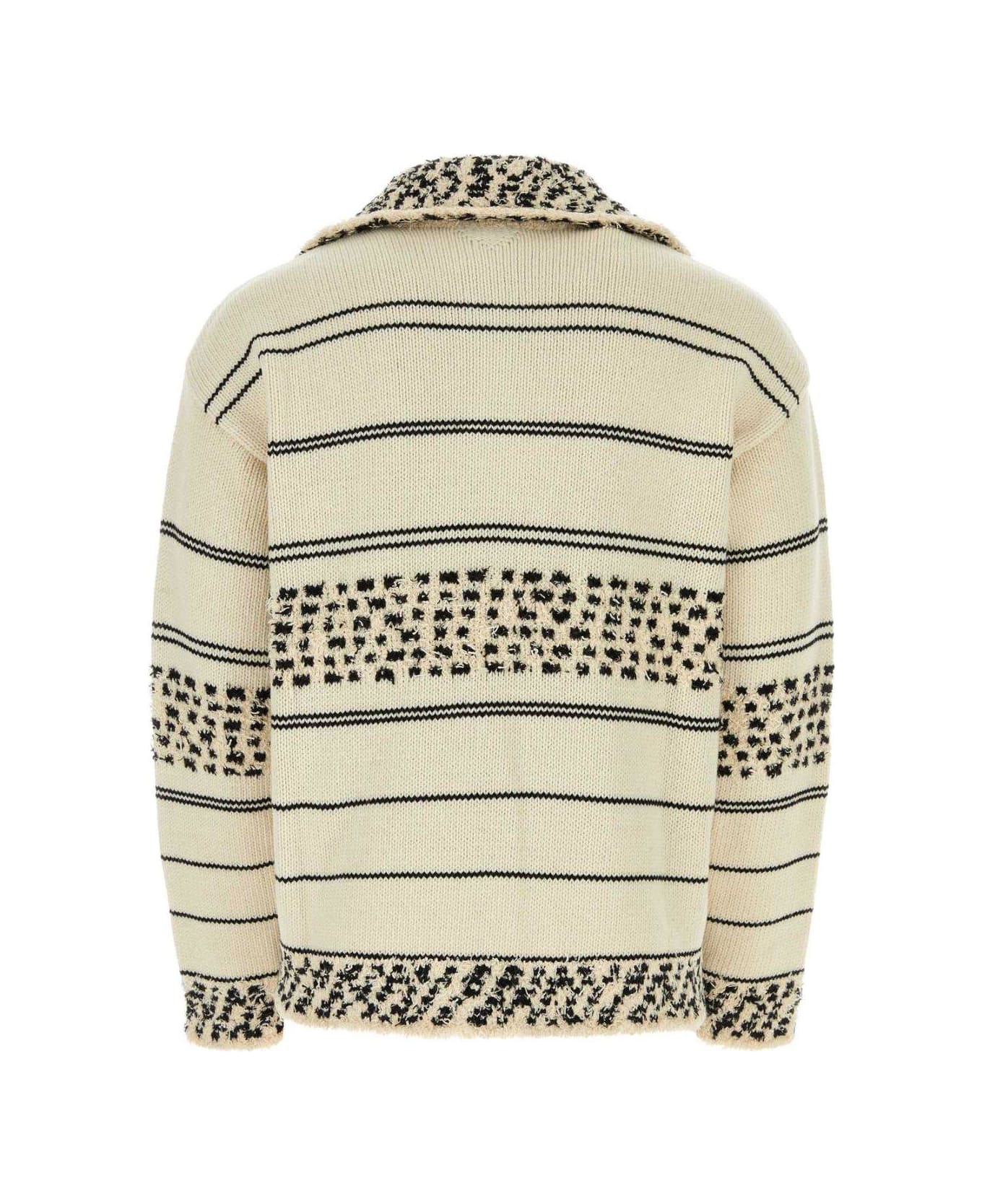 Bottega Veneta Striped Polo Sweater - MULTICOSEASALT