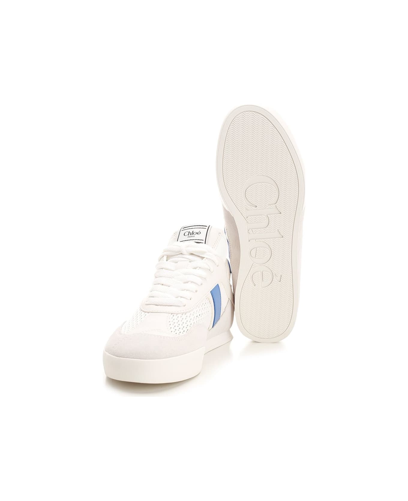 Chloé 
kick
 Sneakers With Suede Details - White