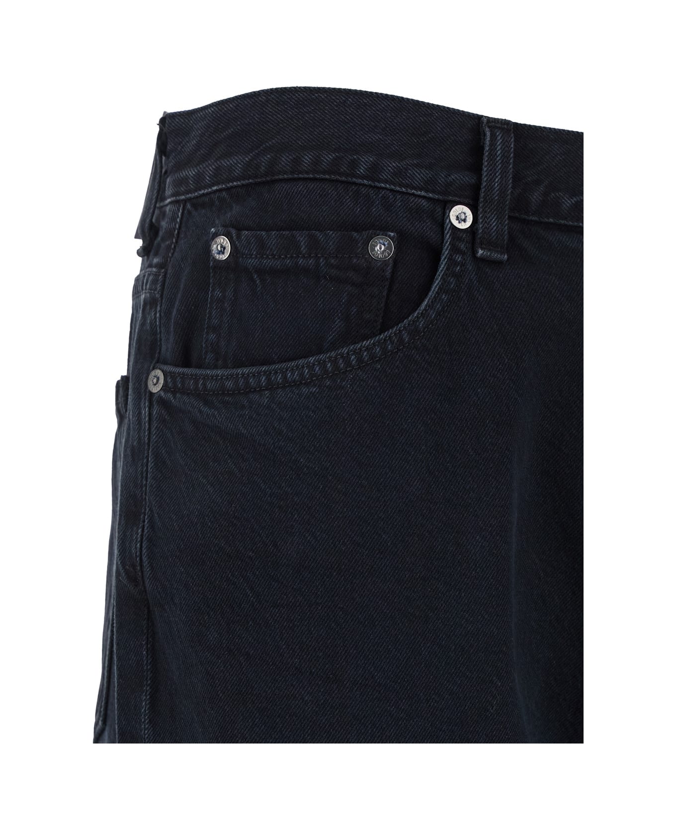 AGOLDE 'curtise' Black Jeans With Logo Patch On The Rear In Denim Man - Black