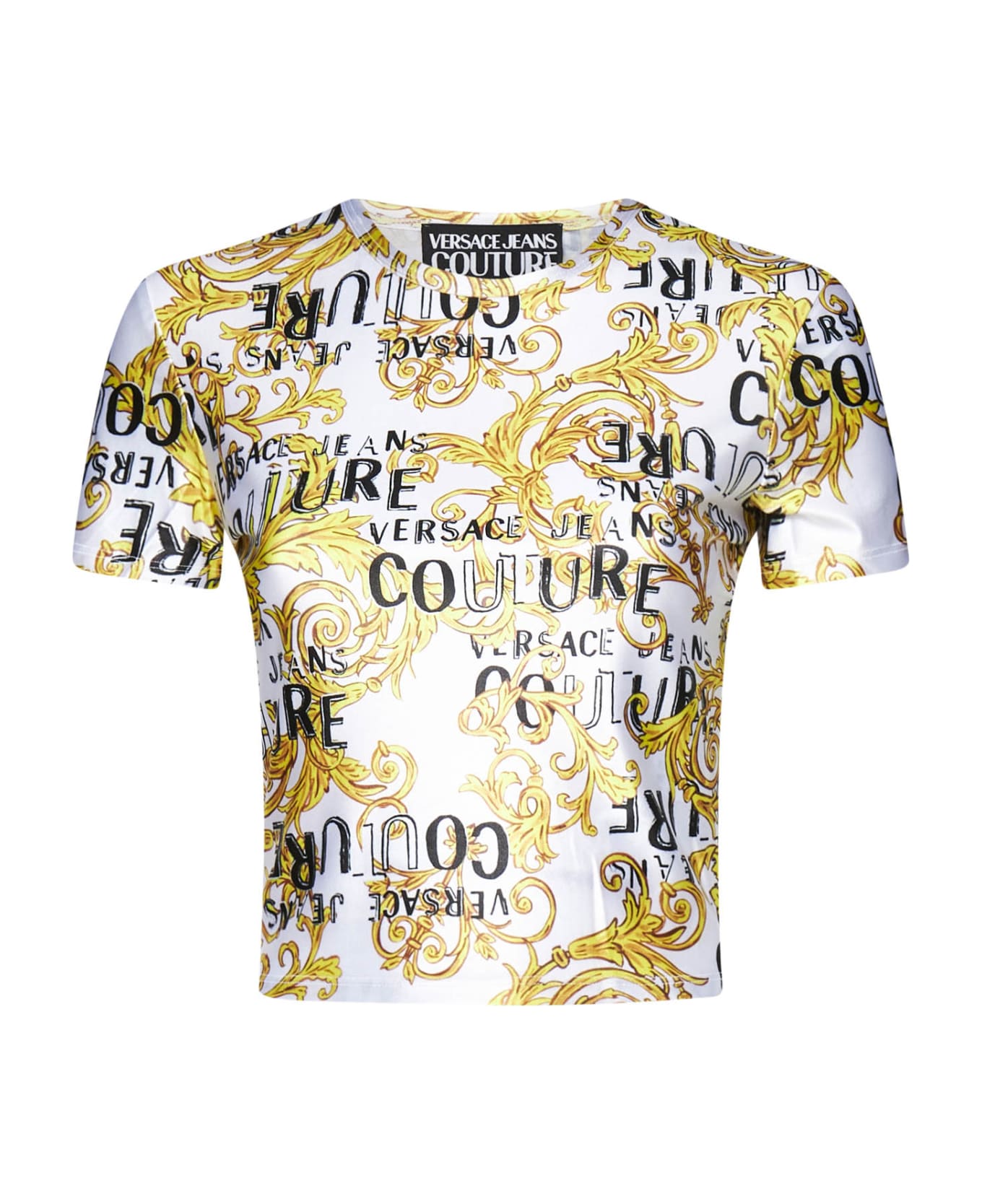Versace Jeans Couture Print Logo T-shirt - White gold