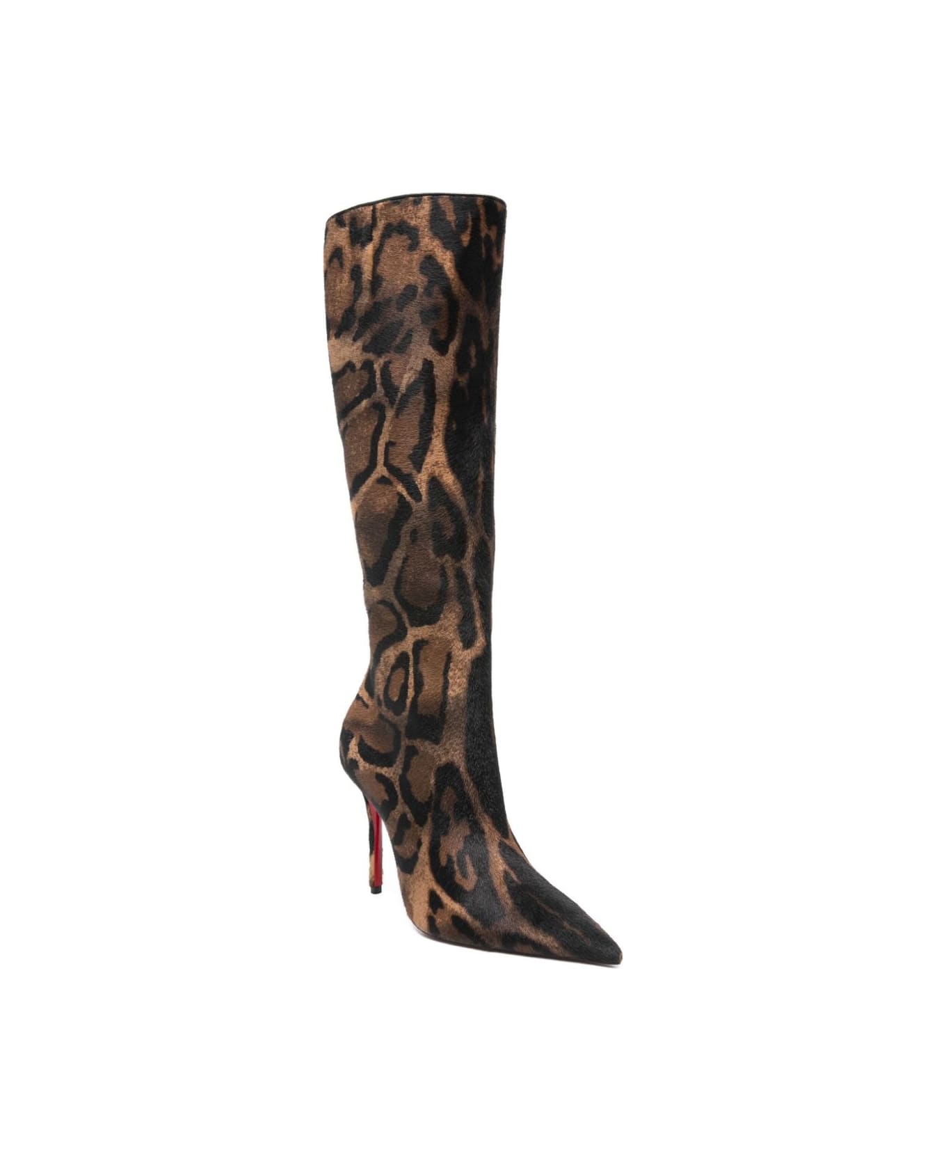 Christian Louboutin Miss Z Leather Boots - Brown