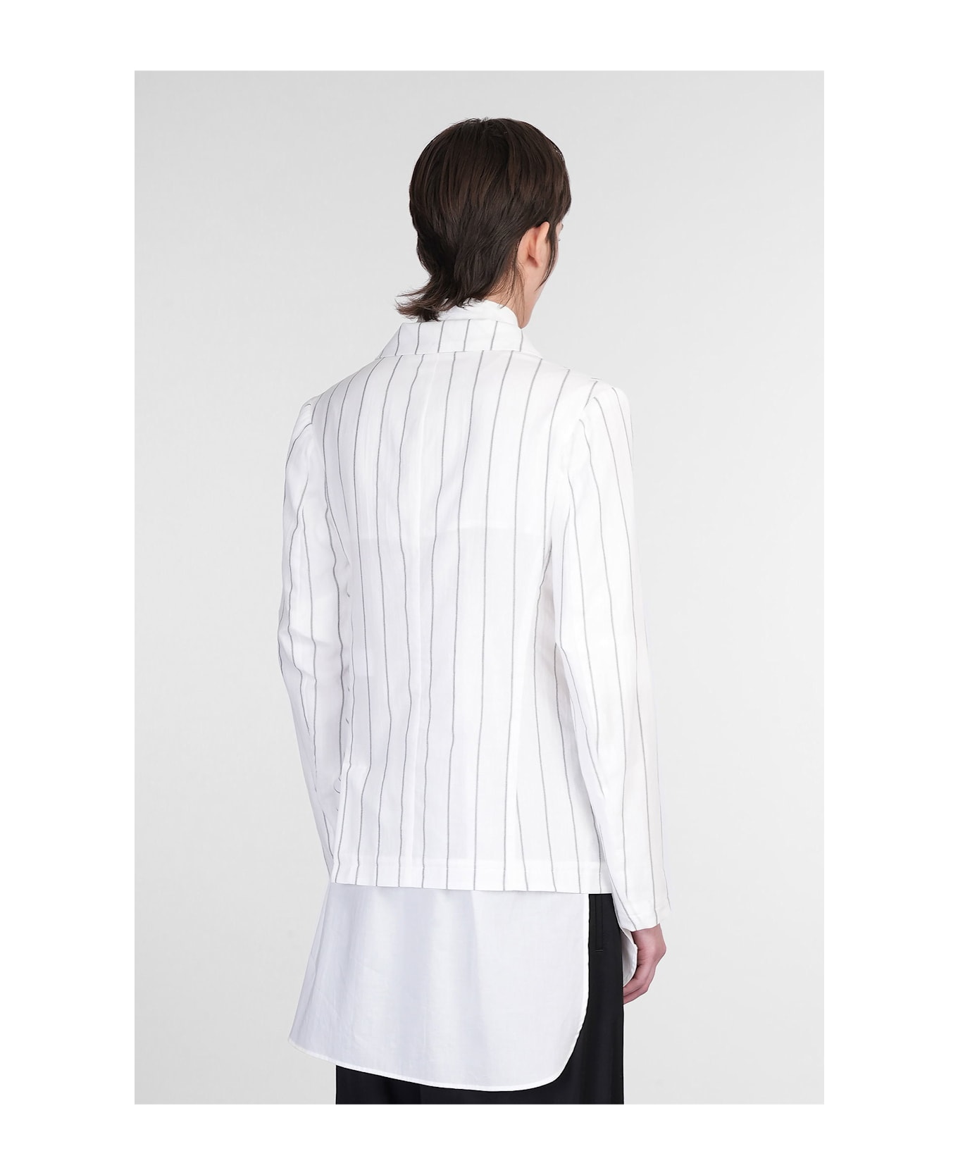 Yohji Yamamoto Blazer In White Wool - white