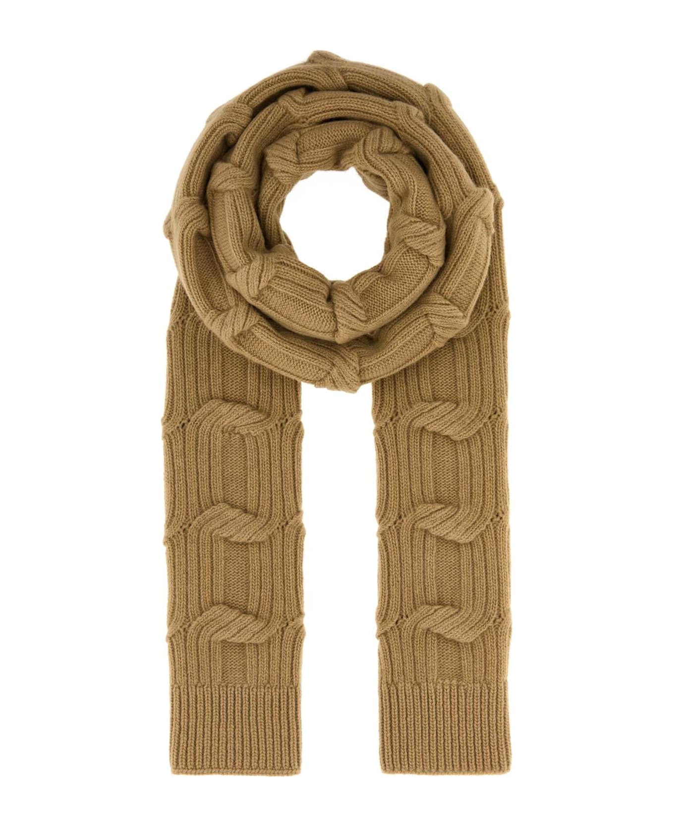 Stella McCartney Camel Wool Scarf - CAMEL