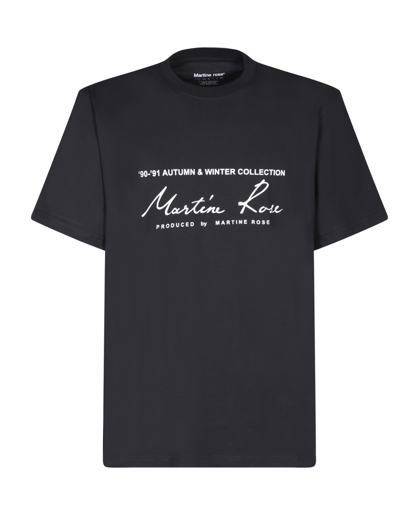 Martine Rose Logo Cotton T-shirt Black - Black