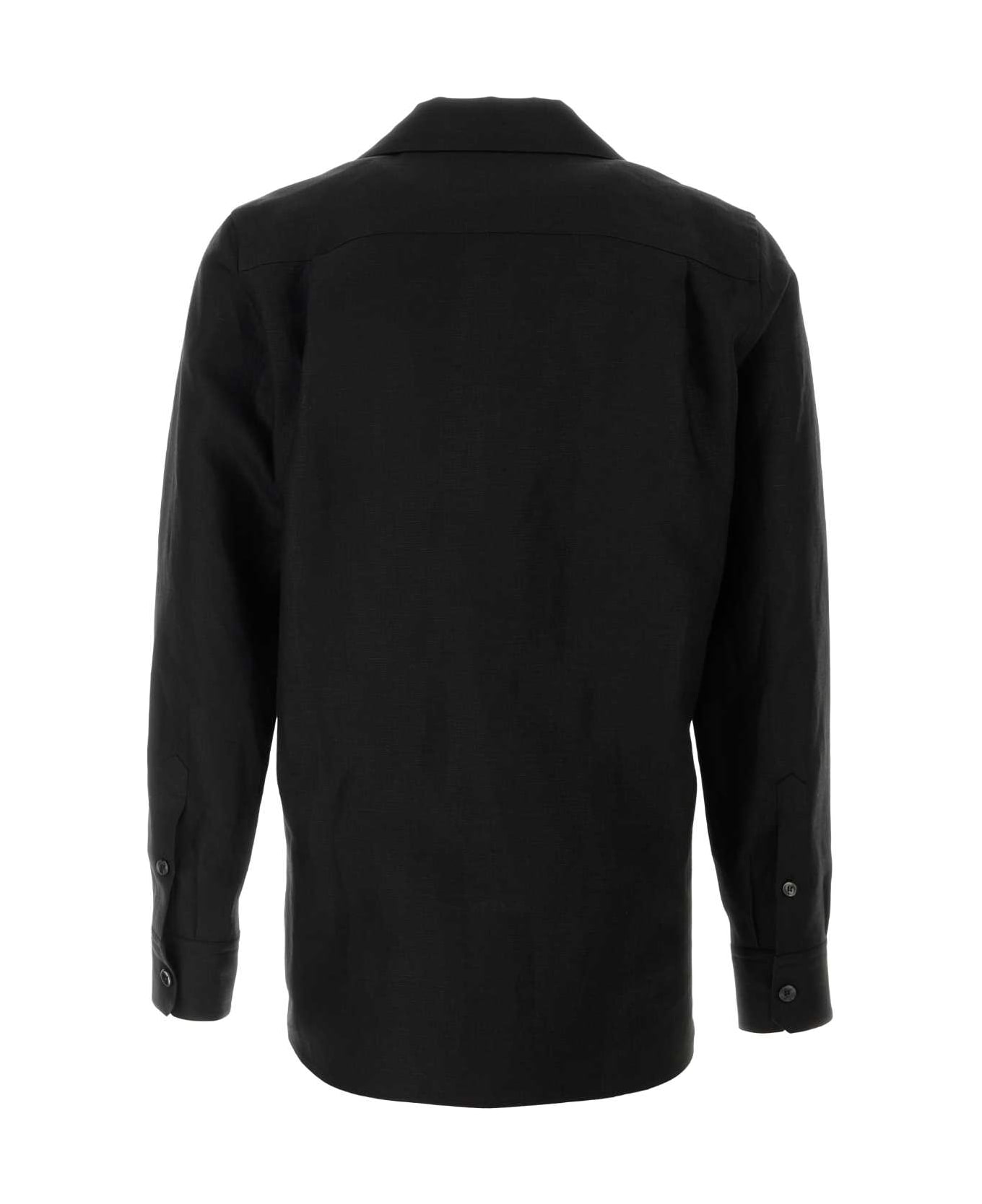 Dolce & Gabbana Black Linen Shirt - NERO