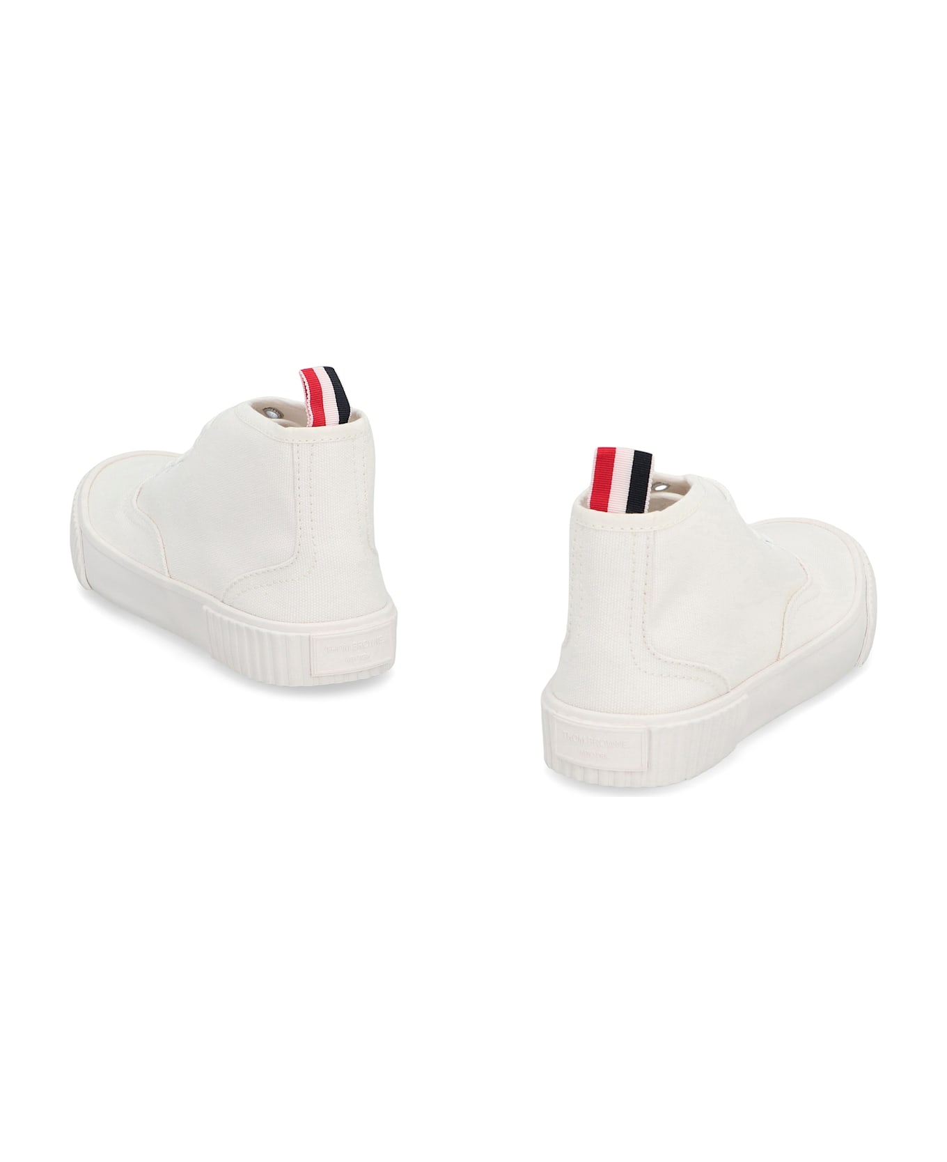 Thom Browne Heritage Trainer Vulcanized Mid-top Sneakers - White