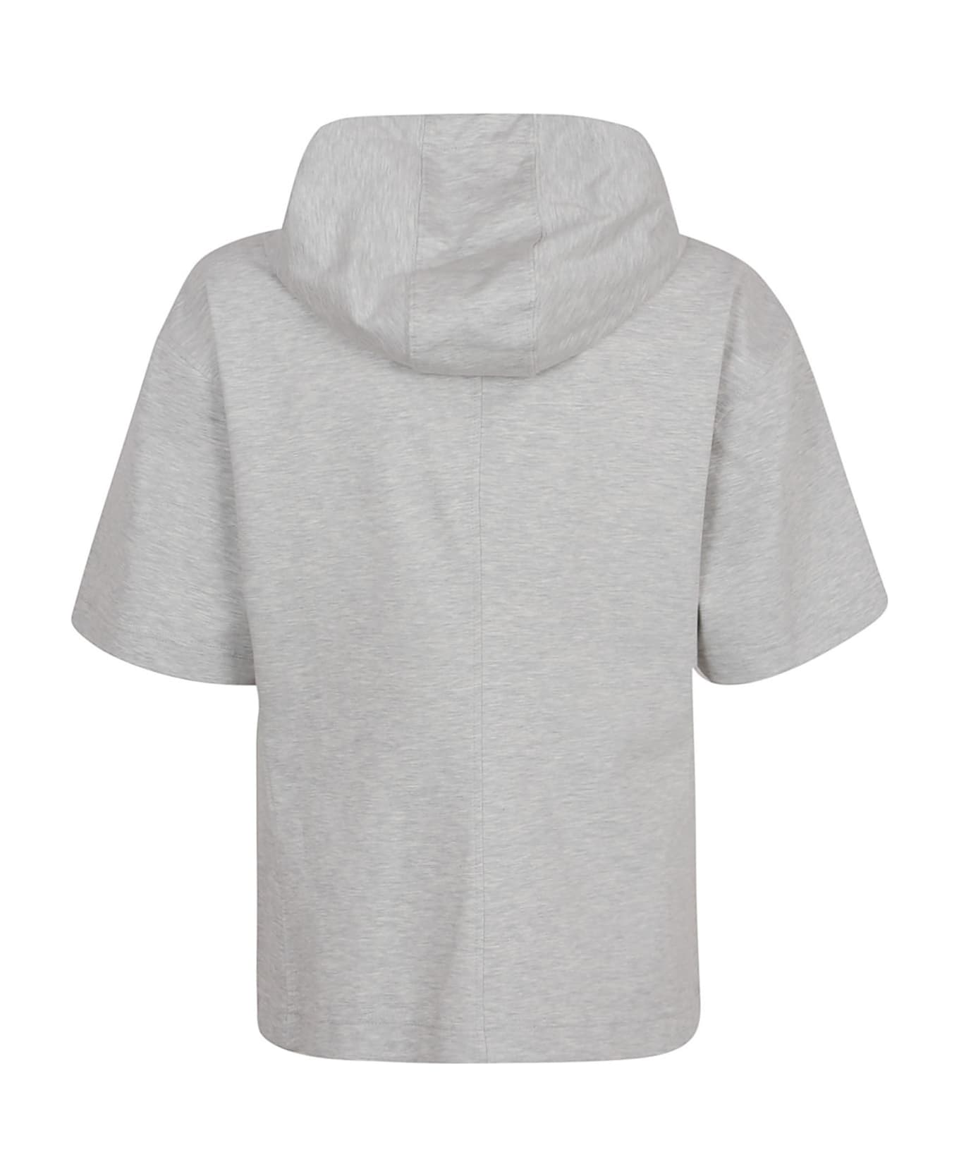 Brunello Cucinelli Short-sleeved Zip Hoodie - Light Grey