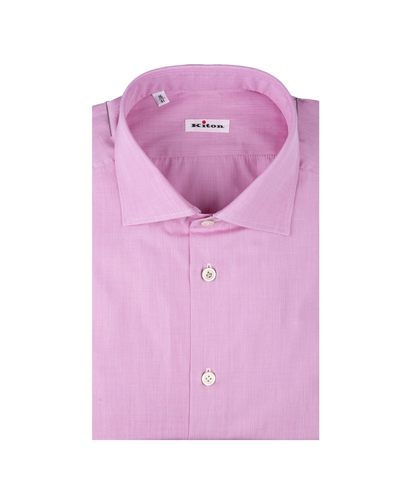 Kiton Pink Poplin Shirt - Pink