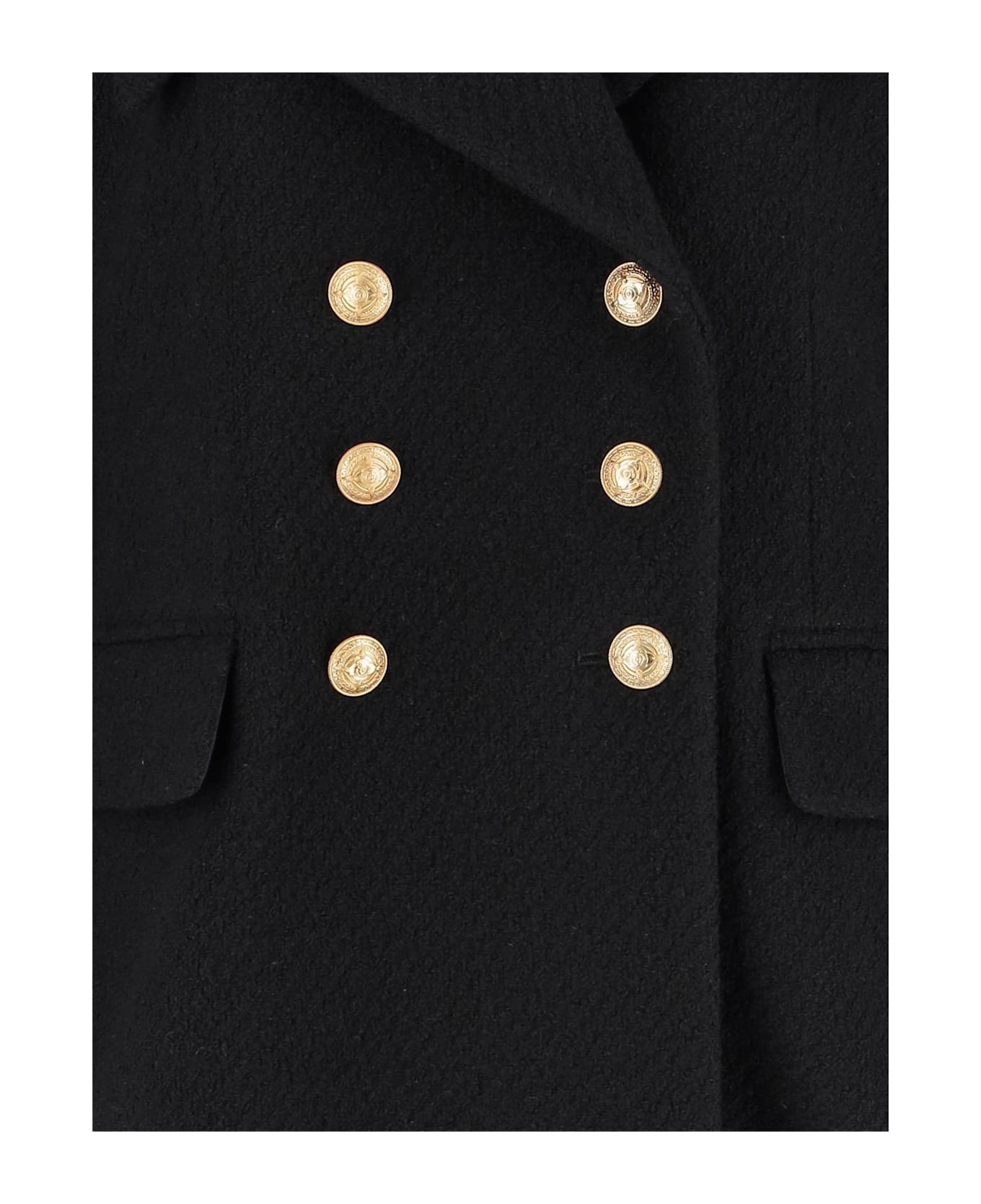Chloé Double-breasted Bouclé Wool Jacket - Black