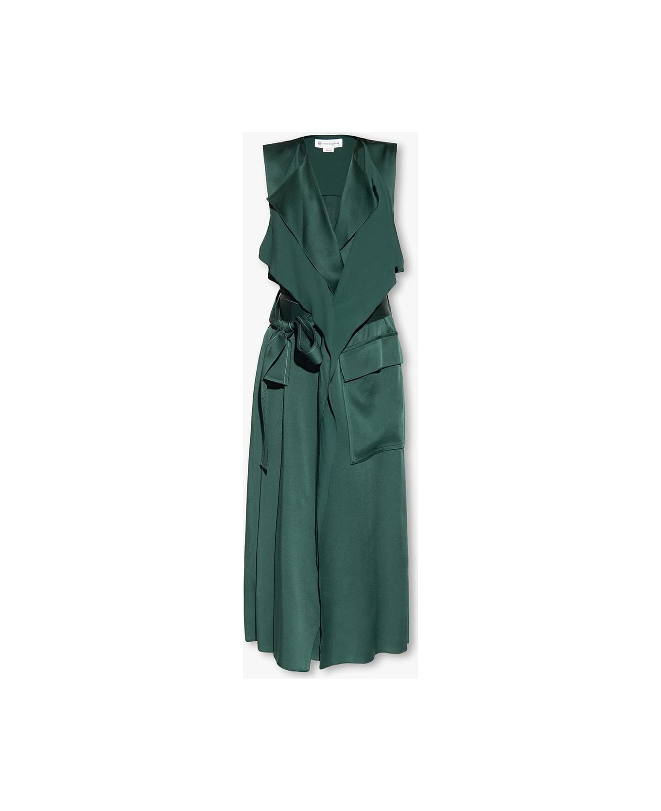 Victoria Beckham Belted Dress - Bottle Green