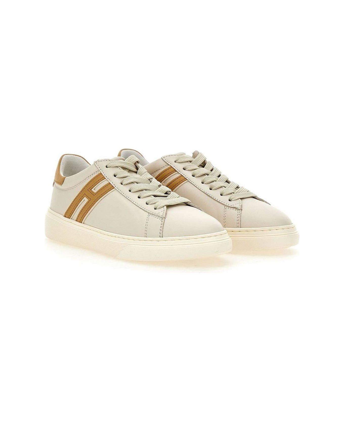 Hogan Sneakers "h365" Made Of Leather - WHITE/ Brown スニーカー