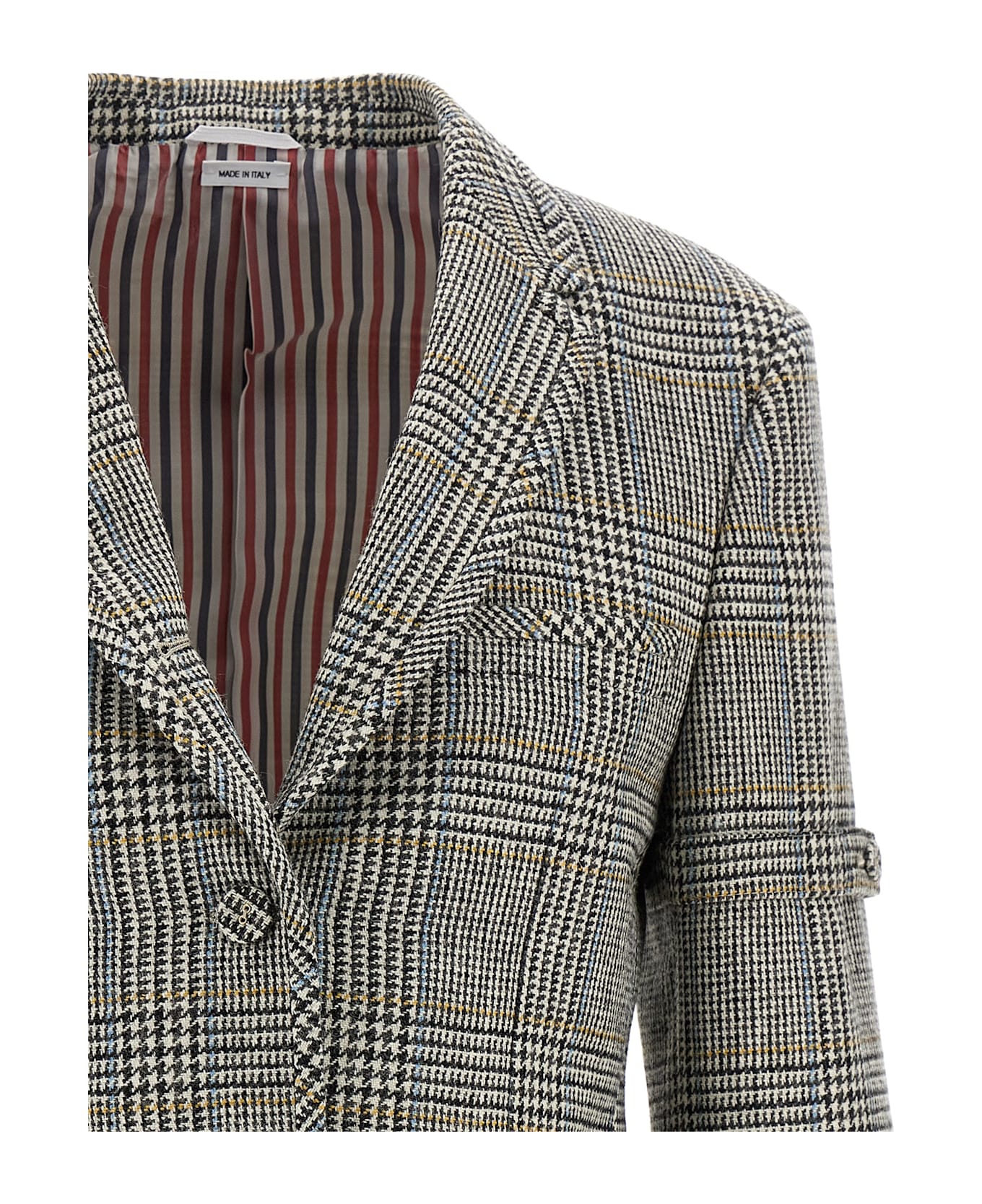 Thom Browne Prince Of Wales Blazer - White/Black