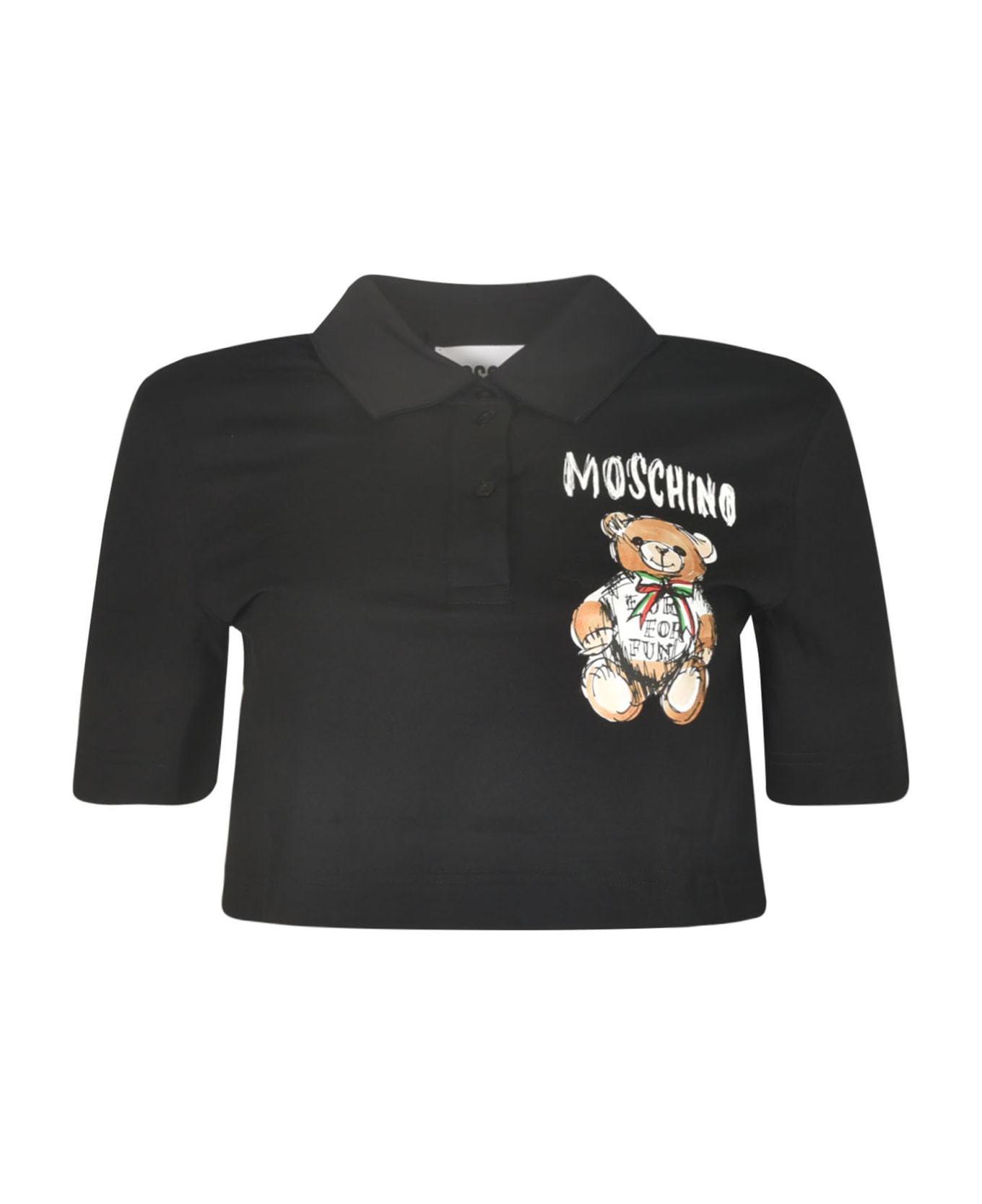 Moschino Bear Cropped Polo Shirt - 1555