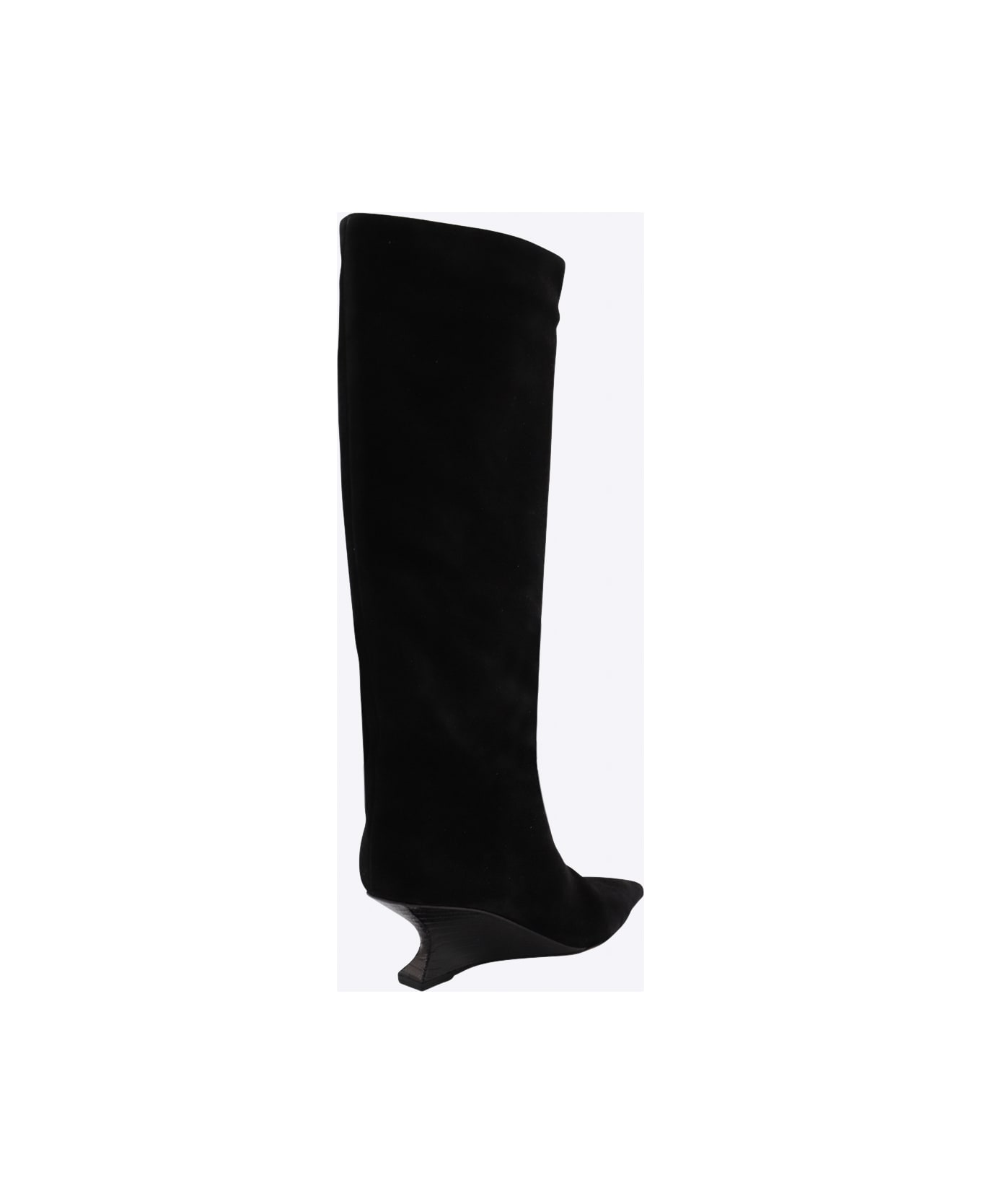 Paris Texas Black Leather Nina Boots - BLACK CARBONE