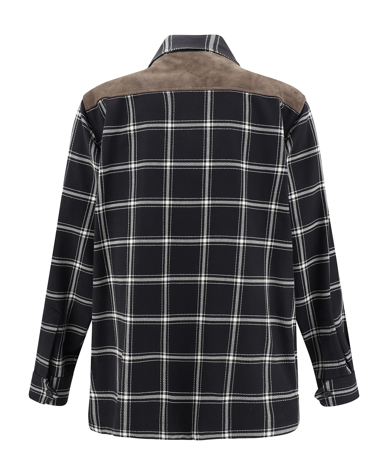Alexander McQueen Plaid Shirt - Black-ivory/brown